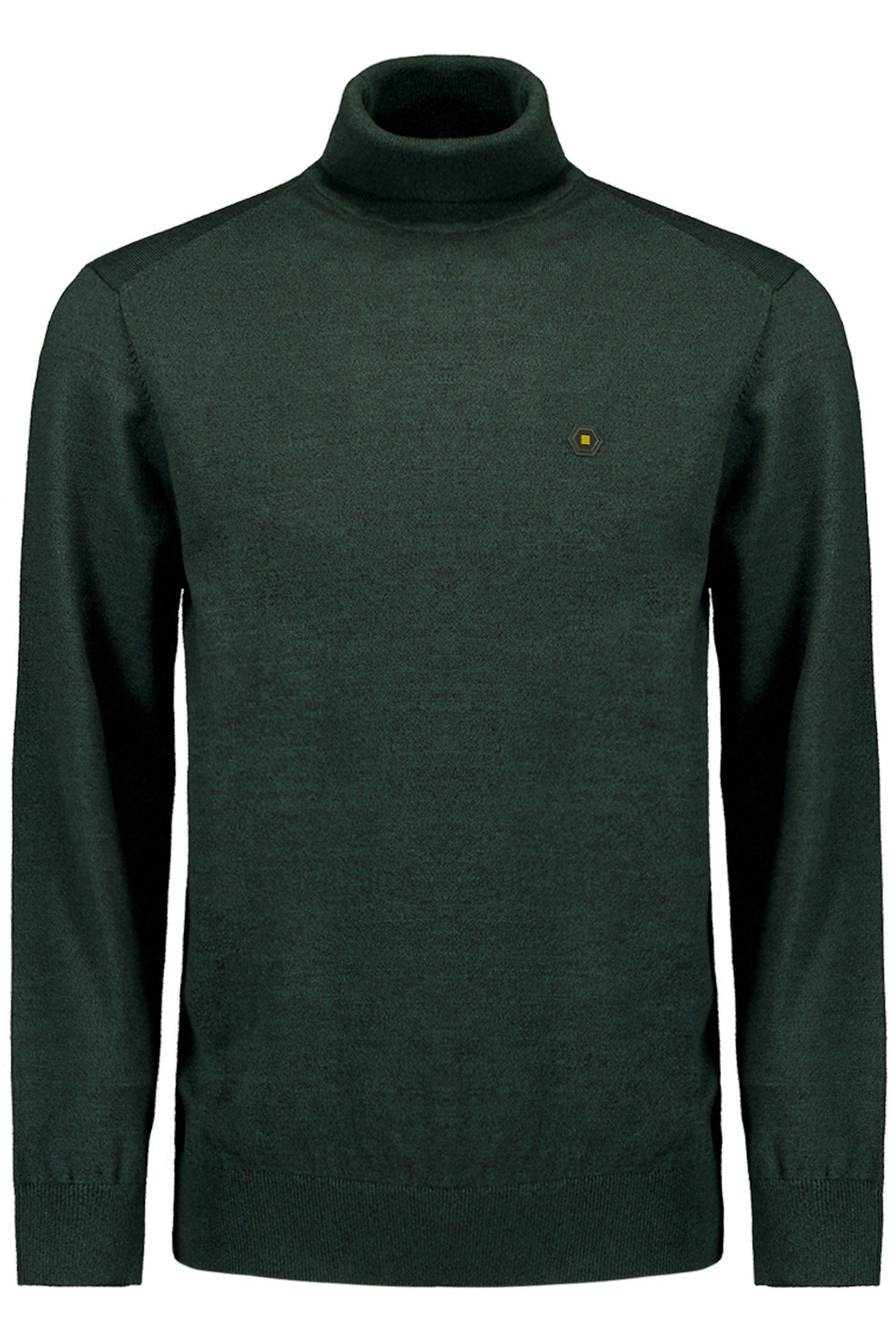 PULLOVER ROLLNECK 2 COLOURED MELANGE DARK GREEN 4