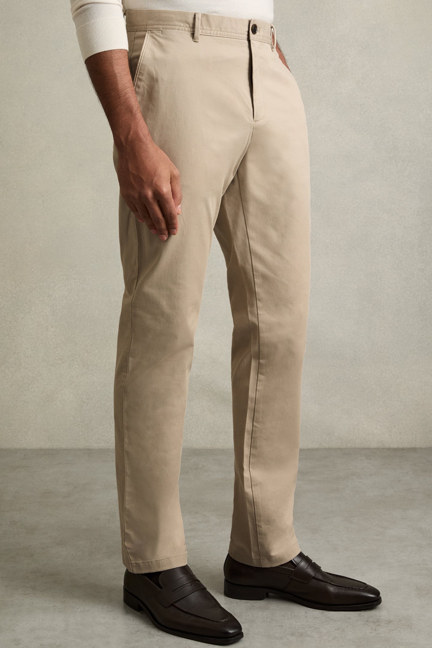 PITCH-WASHED SLIM FIT CHI STONE 1