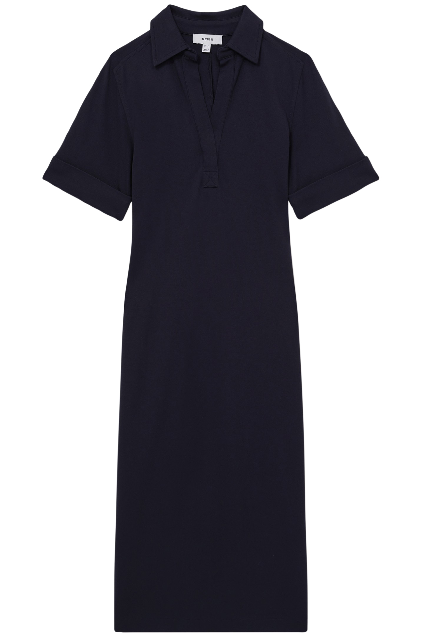 JERSEY COLLARED BODYCON DRESS NAVY 3