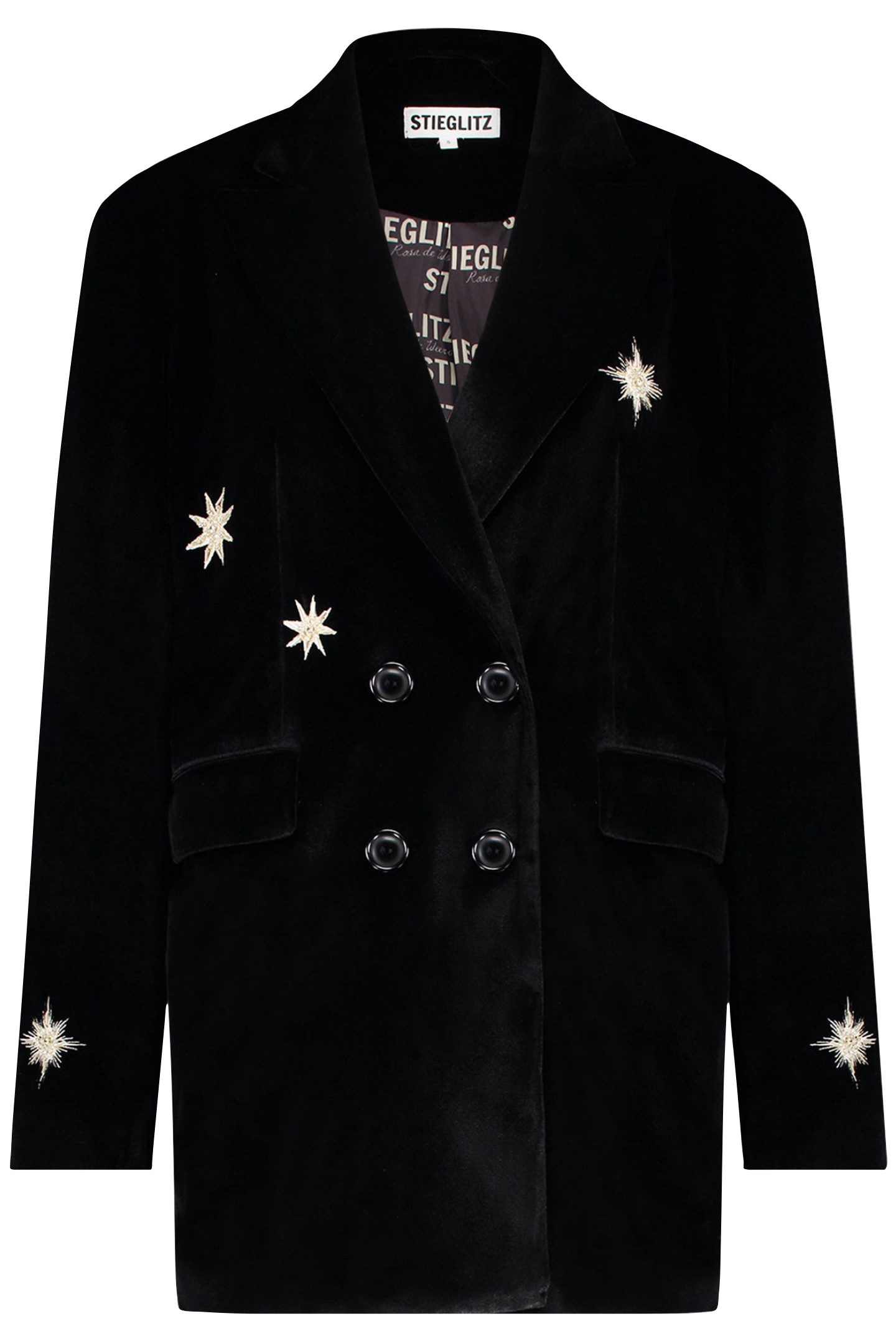 NATALIA VELVET BLAZER BLACK 1