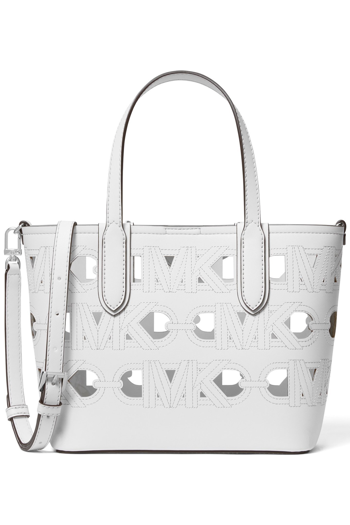 SMALL OPEN TOTE BAG IN WHITE 1