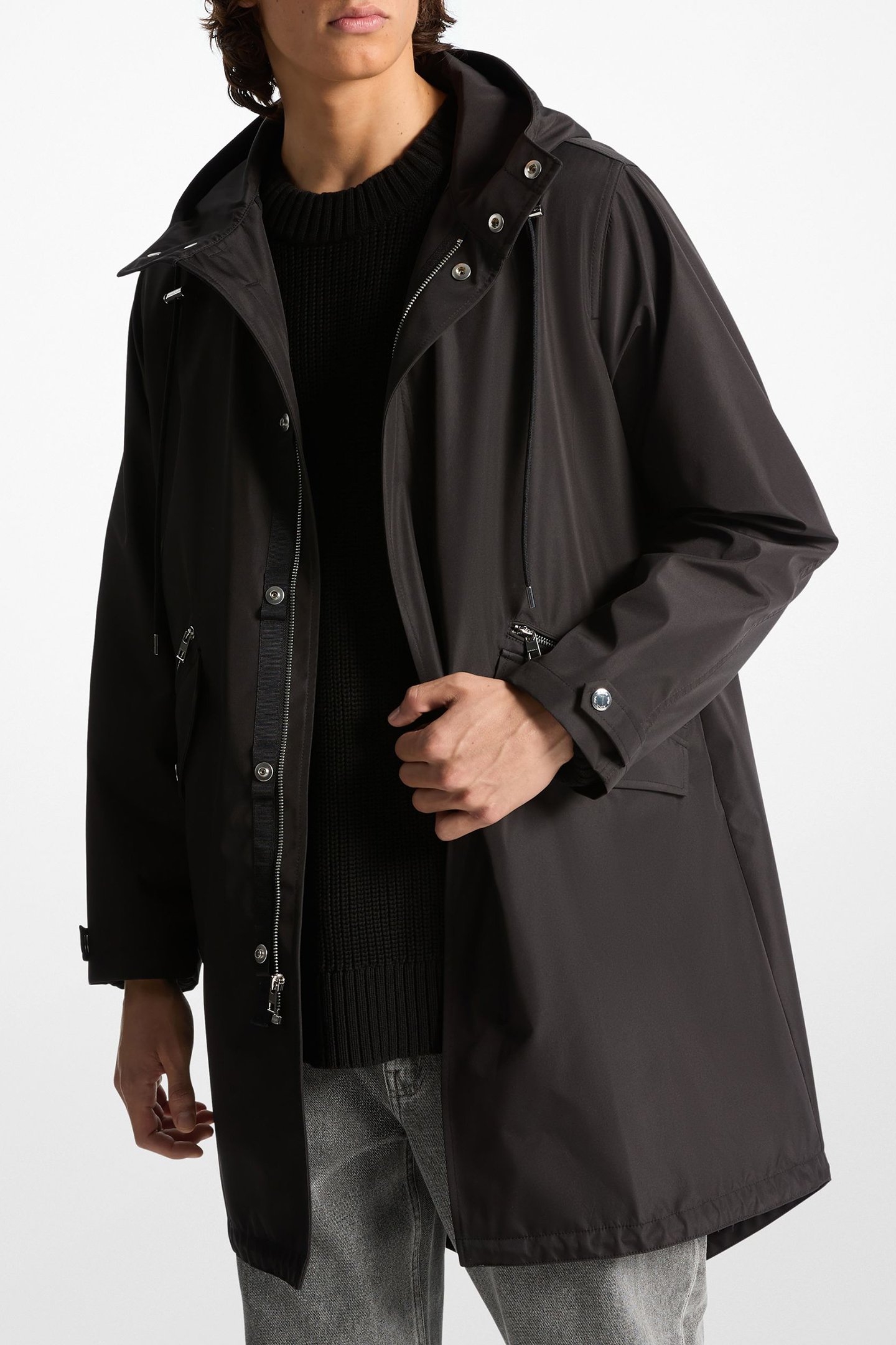 WATER REPELLENT ANORAK BLACK 1