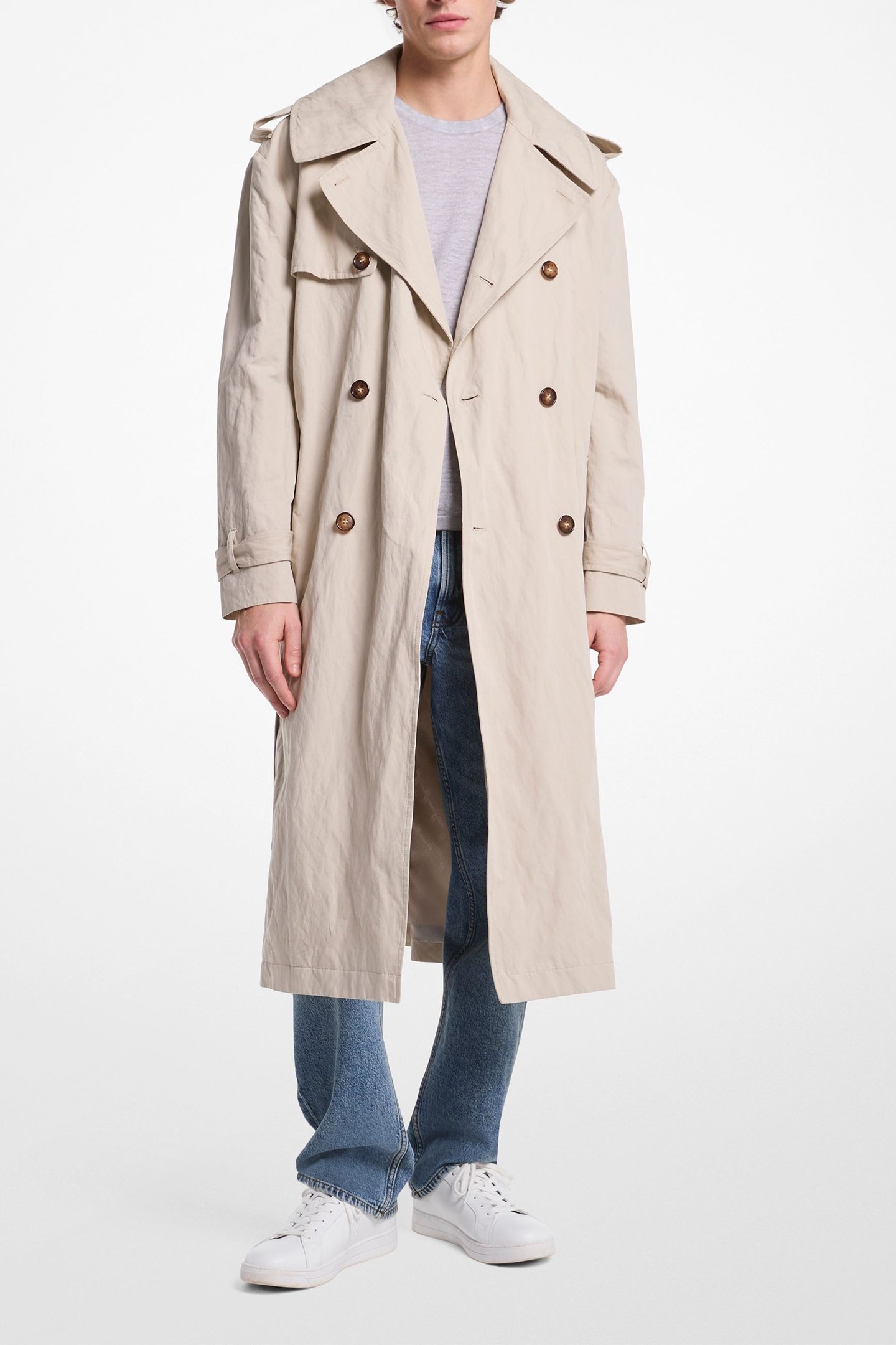 INOX OVERSIZE TRENCH IN BEIGE 1