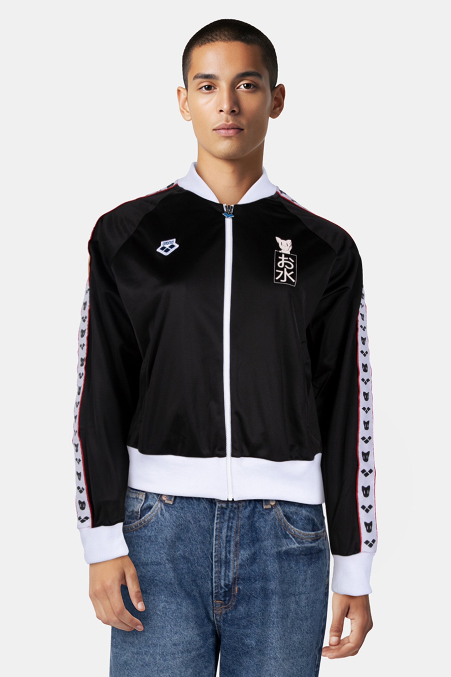 W RELAX IV TEAM JACKET MIZU BLACK WHITE BLACK 1