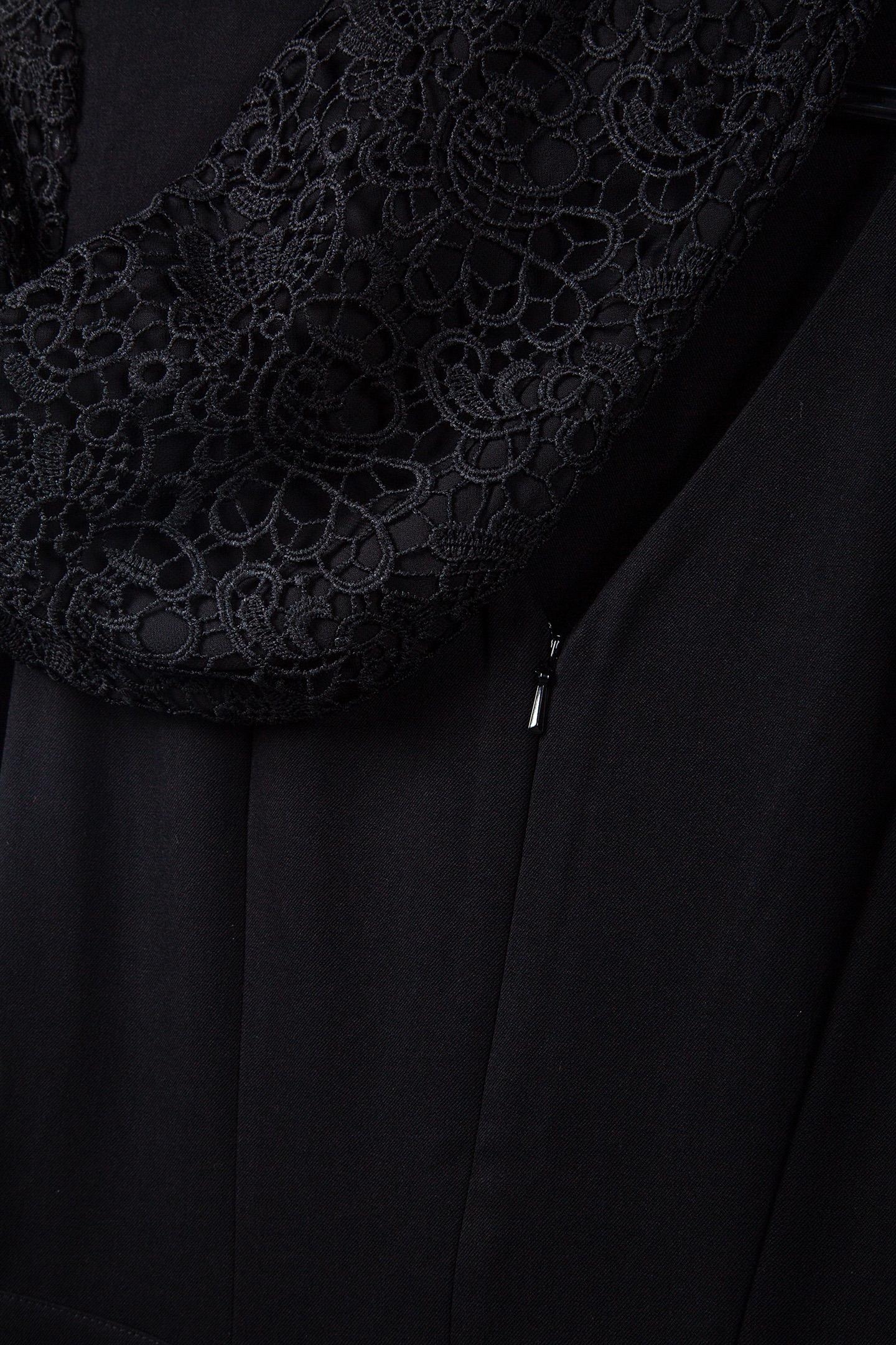 RUFINO - LONG BLACK JUMPSUIT WITH LACE SLEEVES 5