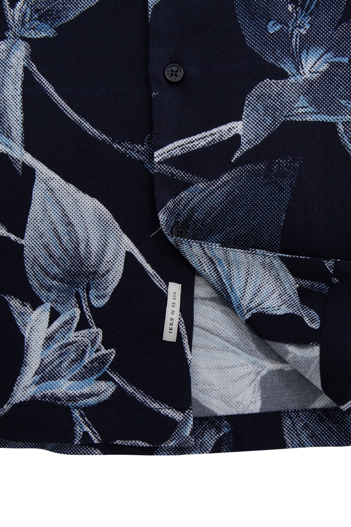 REGULAR INDIGO MAXI LEAF PRINT SHIRT INDIGO 7