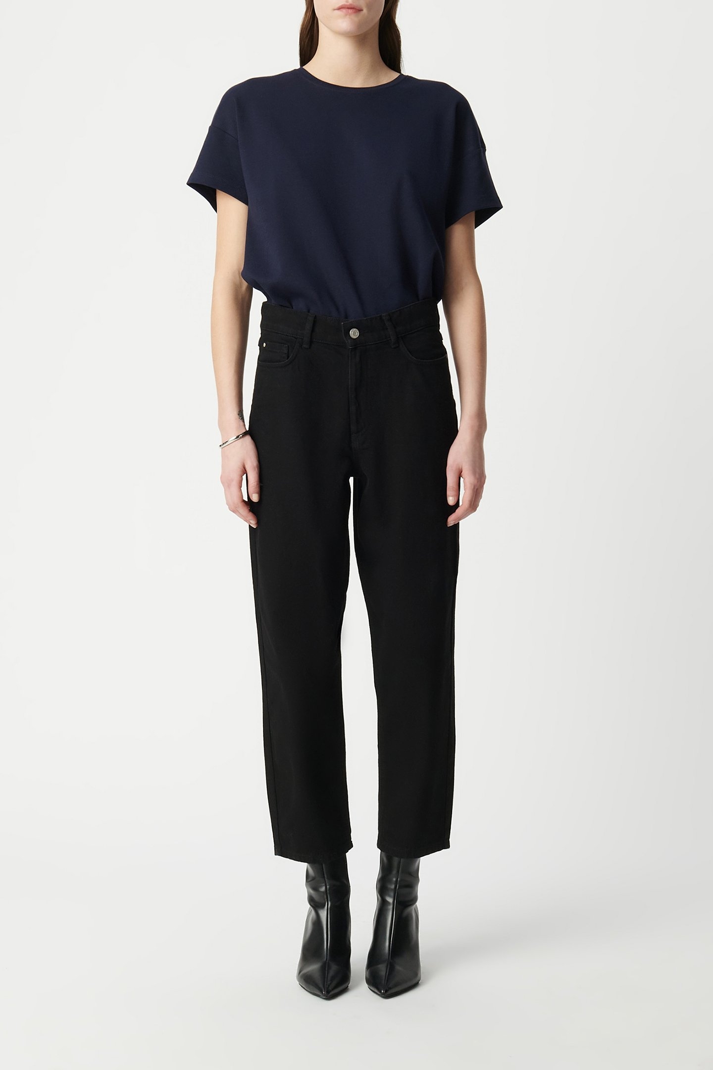 7/8TH STRAIGHT BLACK JEANS BLACK 1