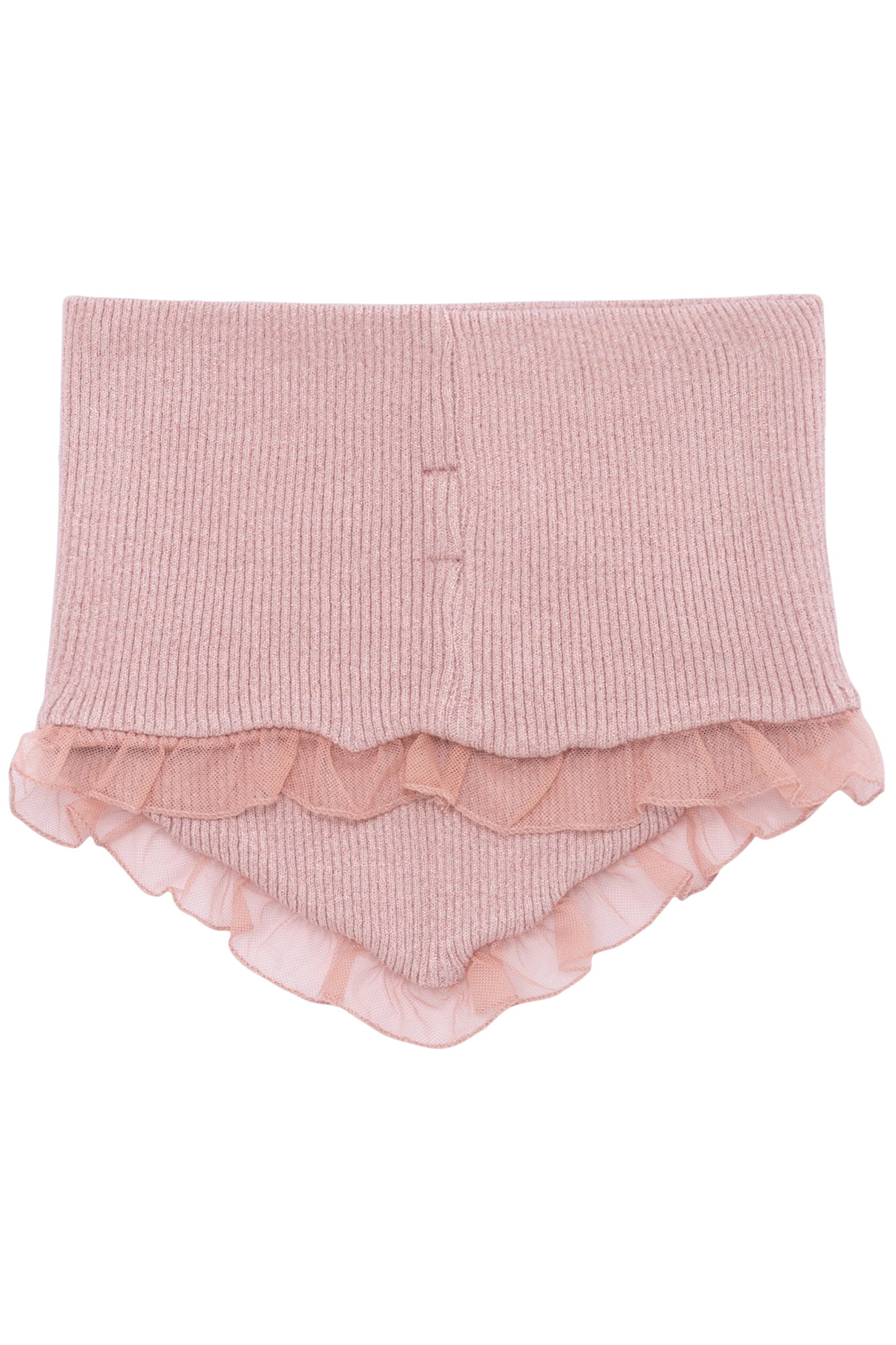 PINK KNITTED RECYCLED SNOOD FOR GIRLS 2