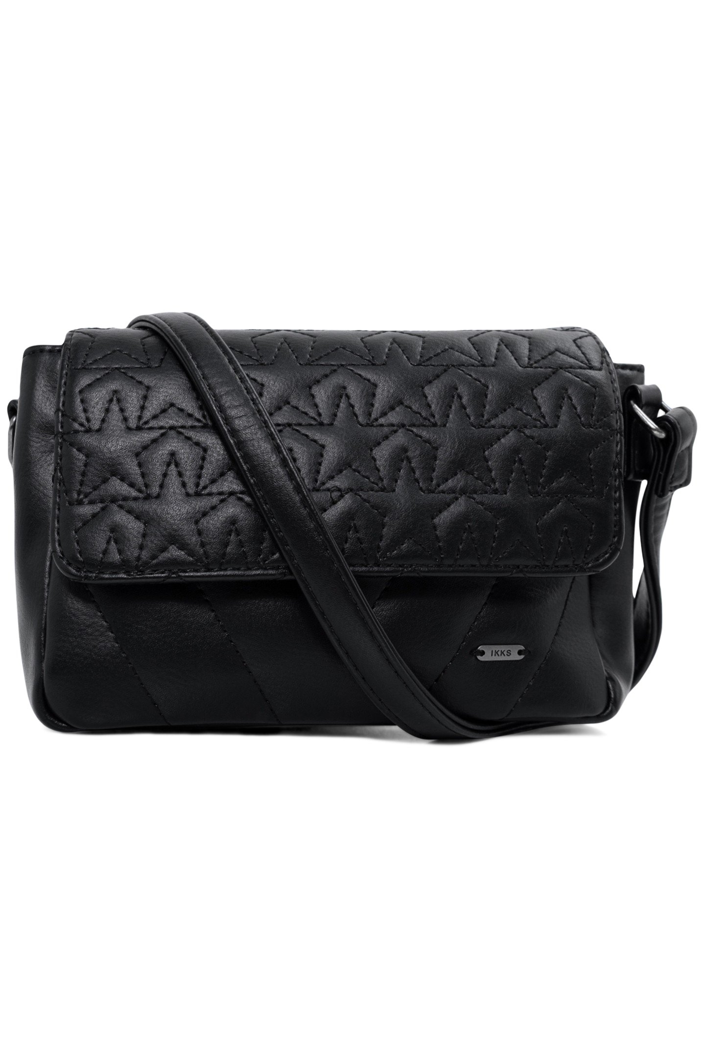 GIRL'S BLACK RECYCLED STAR QUILTED HANDBAG 1