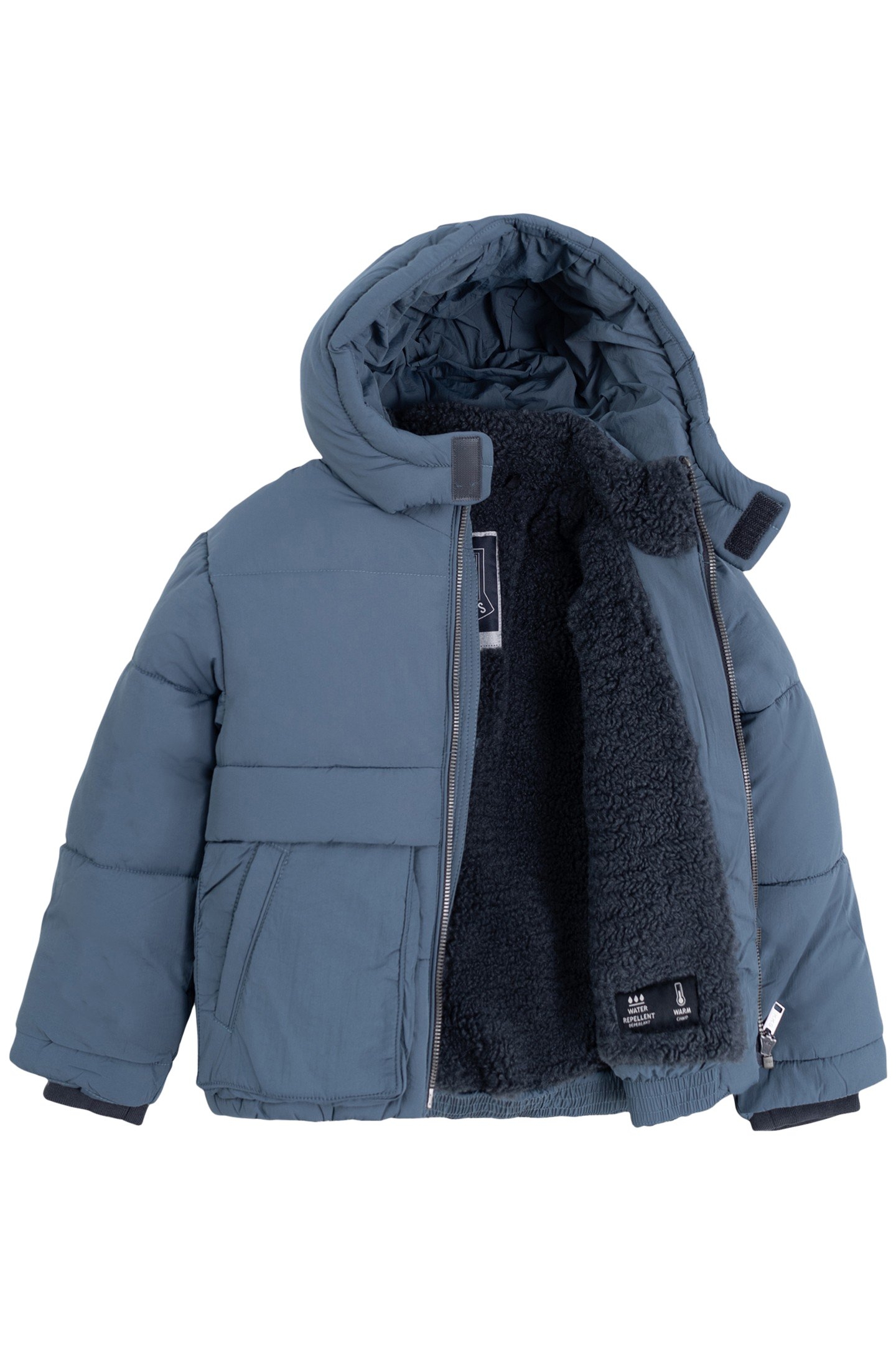 BOY'S BLUE PADDED JACKET WITH DOUBLE-ENTRY POCKETS 3