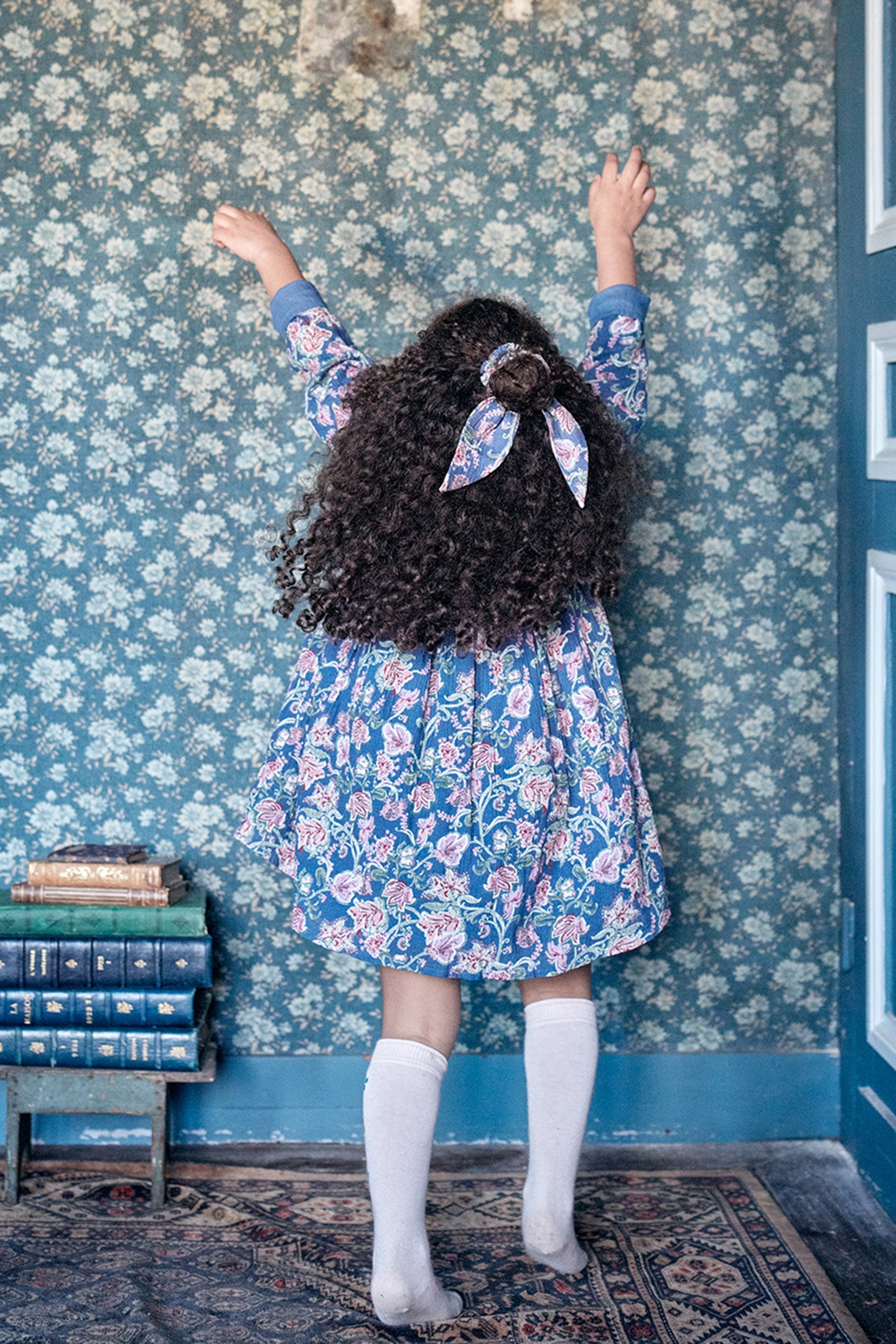 DRESS ROULOTTA BLUE WILD FLOWERS 6