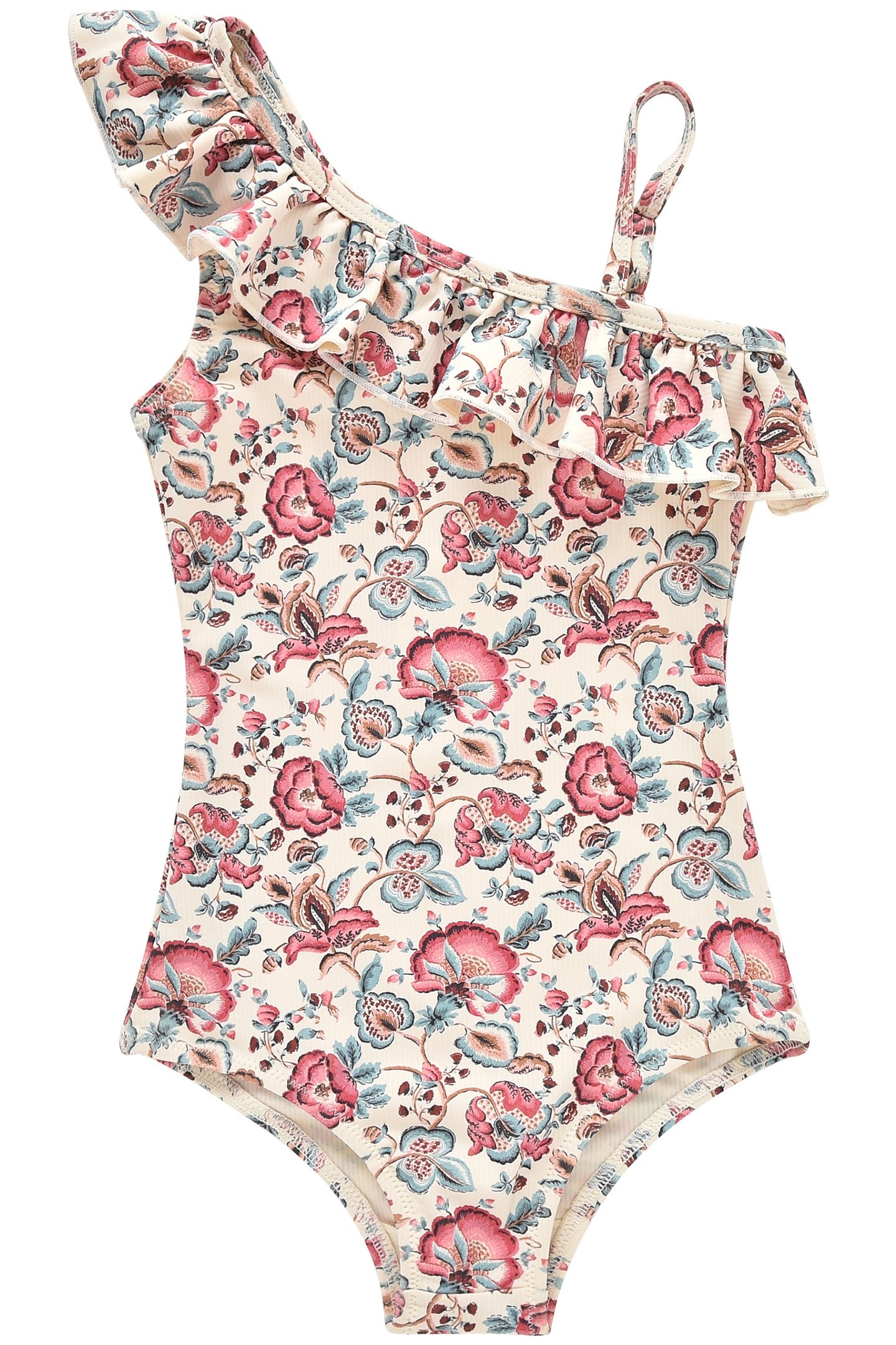 BATHING SUIT AUDREY CREAM INDIAN FLOWERS 1