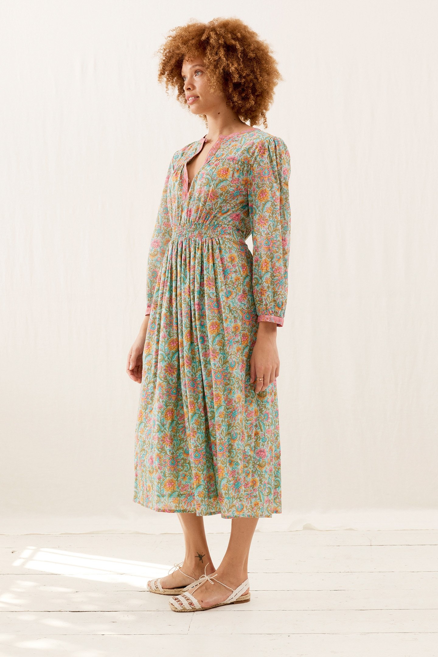 DRESS DIANE WATER R FLOWER-PINK 4