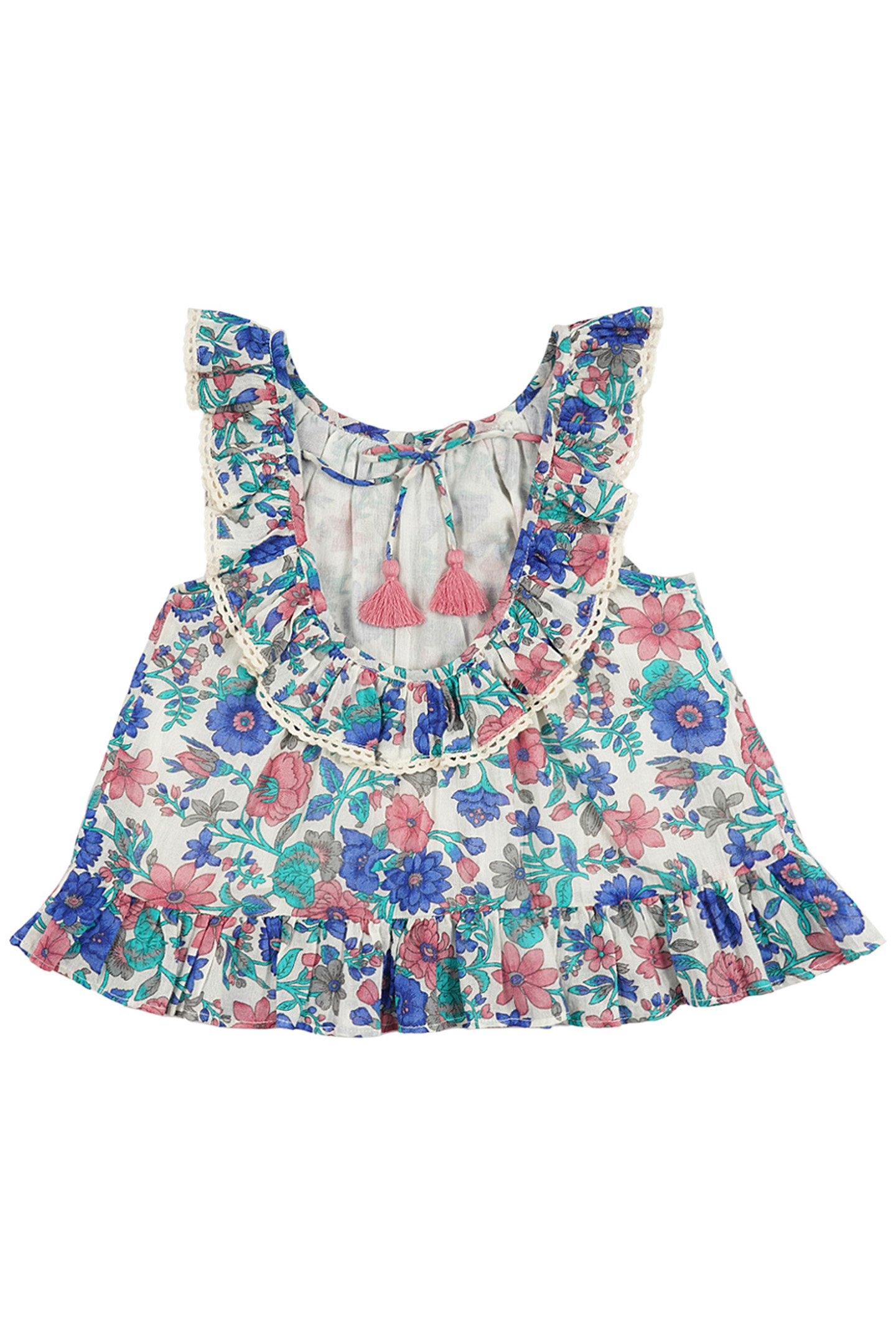 BLOUSE ZELIE BLUE SUMMER MEADOW 2