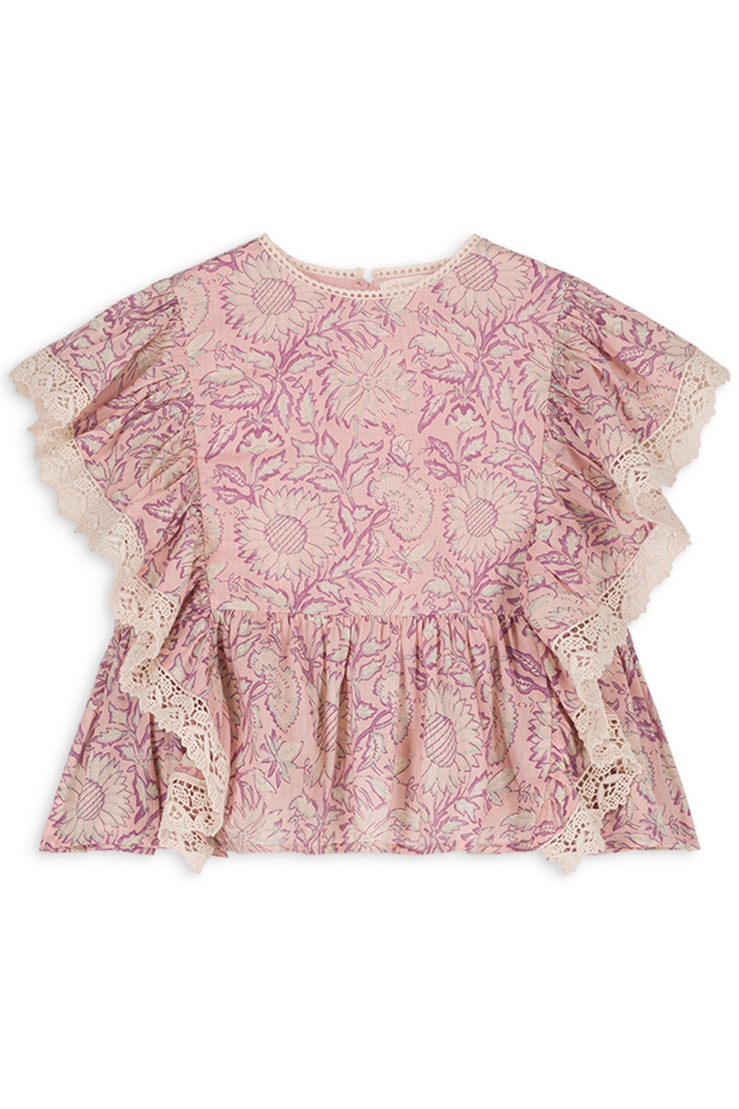 BLOUSE INES PINK DAISY GARDEN 2
