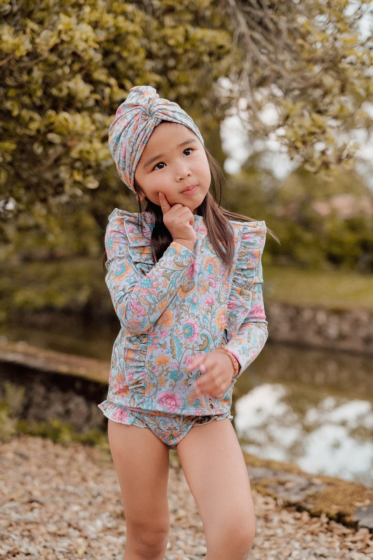 BATHING TURBAN ABINA WATER RIVER FLOWERS 2