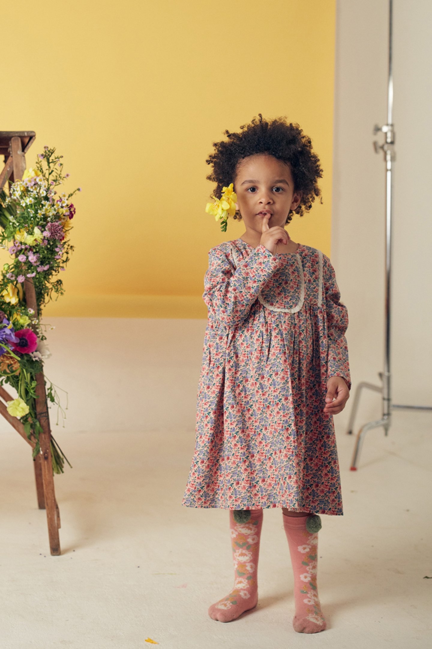 DRESS ROULOTTA BLUSH FLORAL WORLD 1