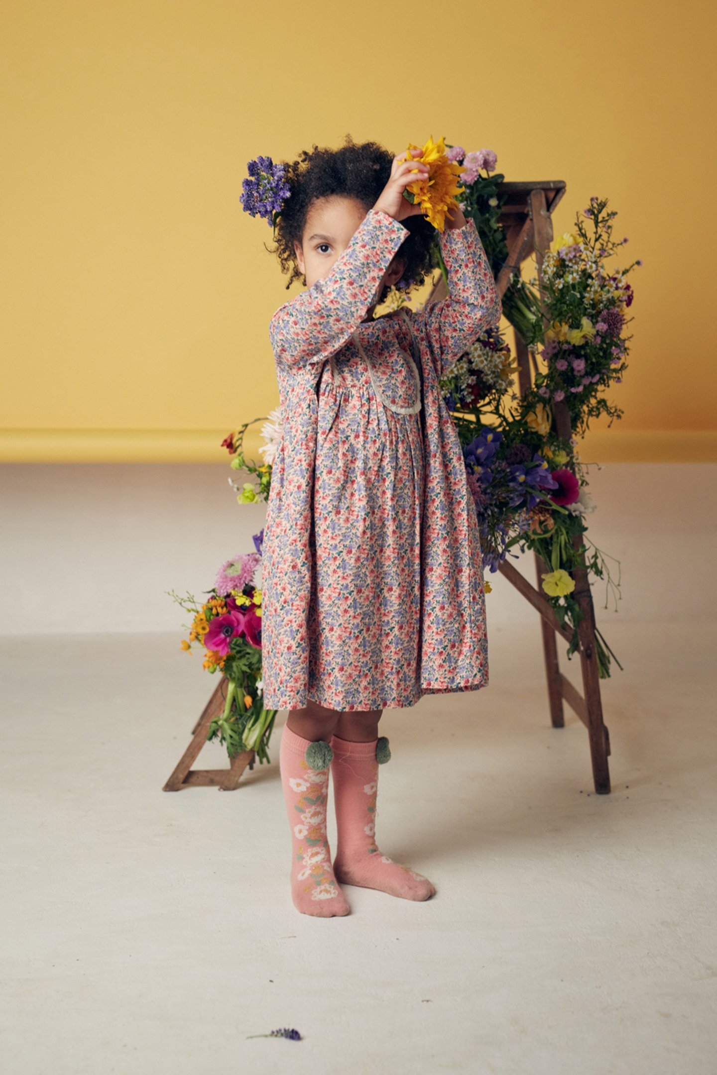 DRESS ROULOTTA BLUSH FLORAL WORLD 3