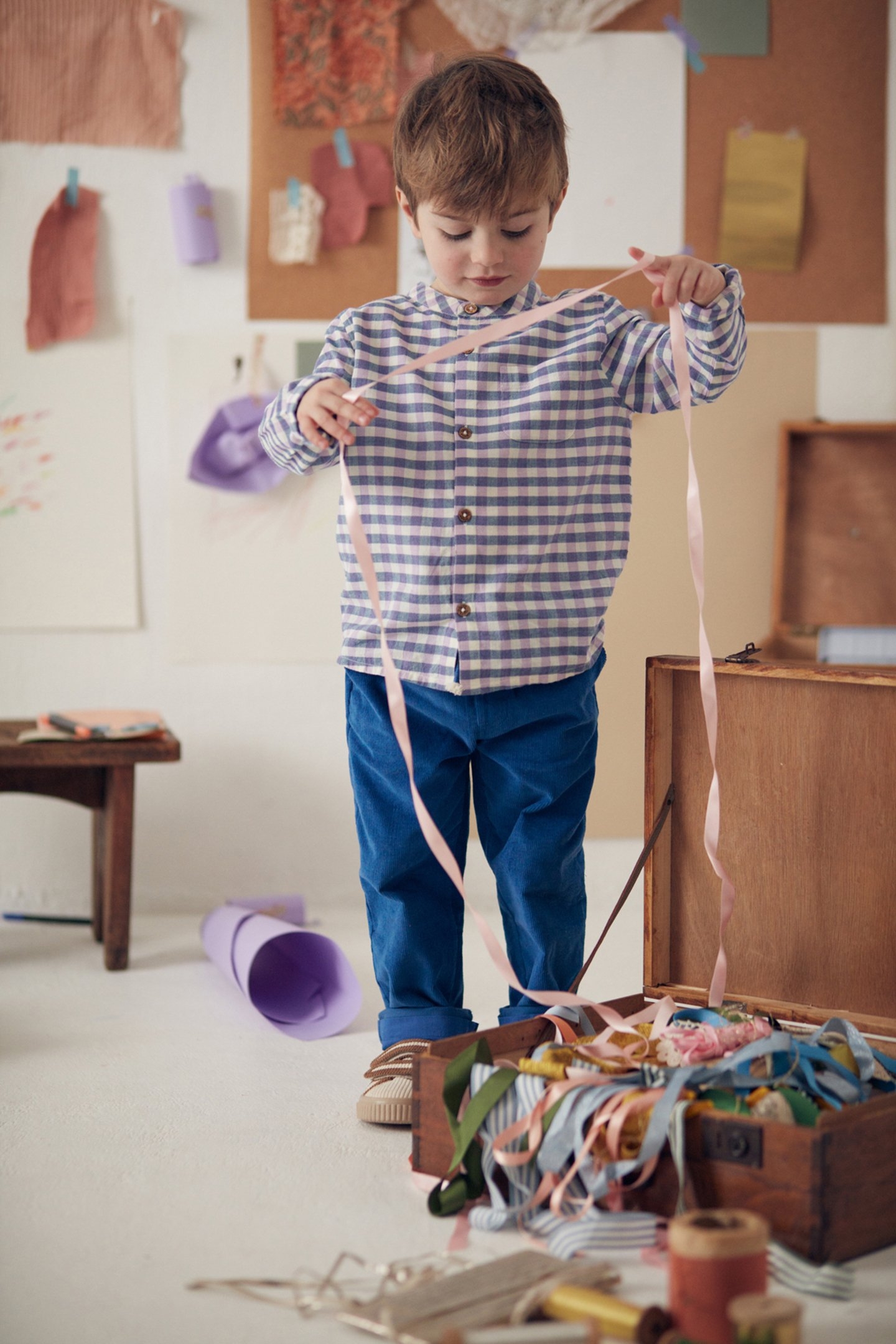 SHIRT AMOD BLUE & PURPLE CHECKS 4