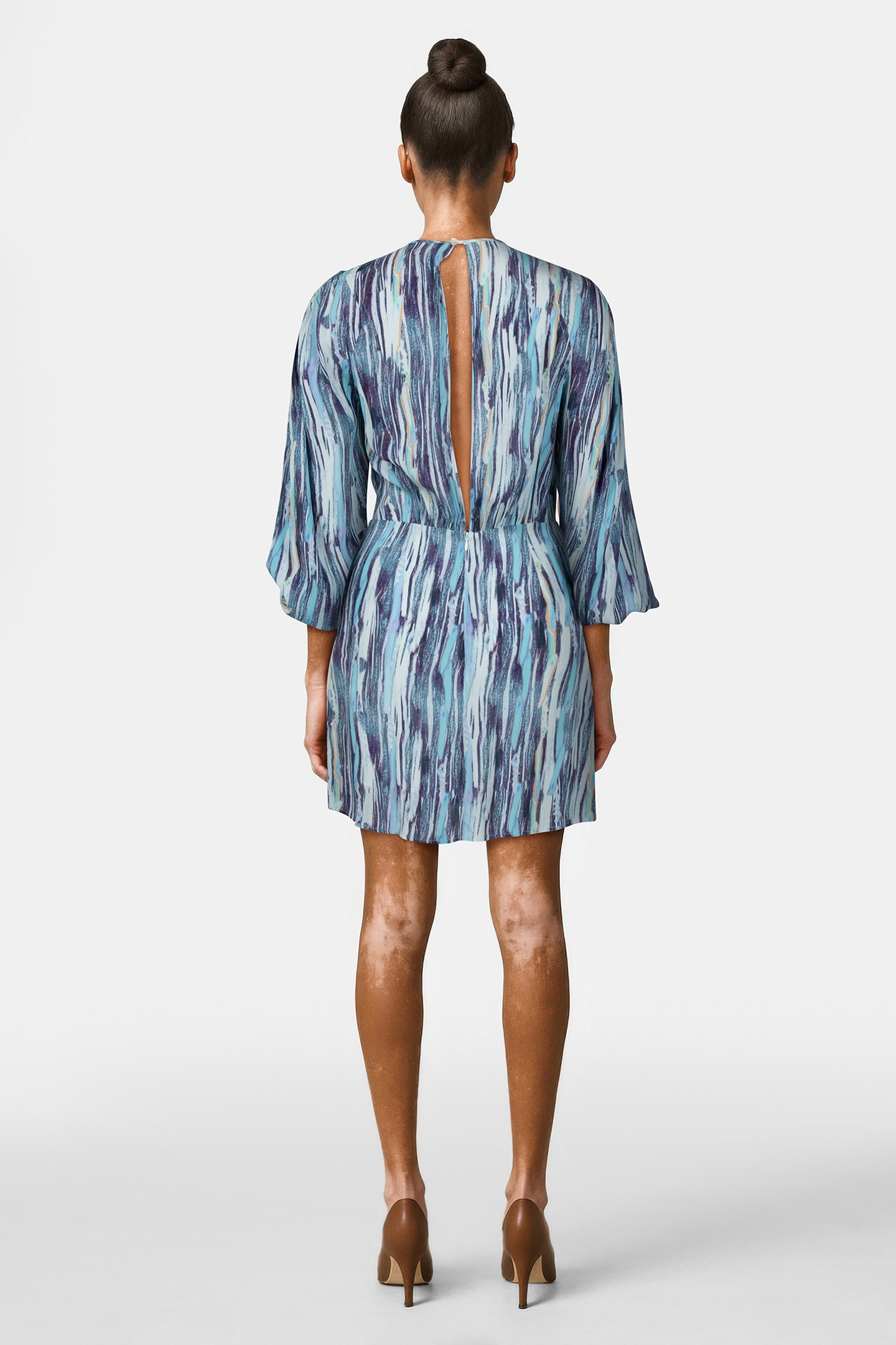 ISIARI DRESS MIXED BLUE 2