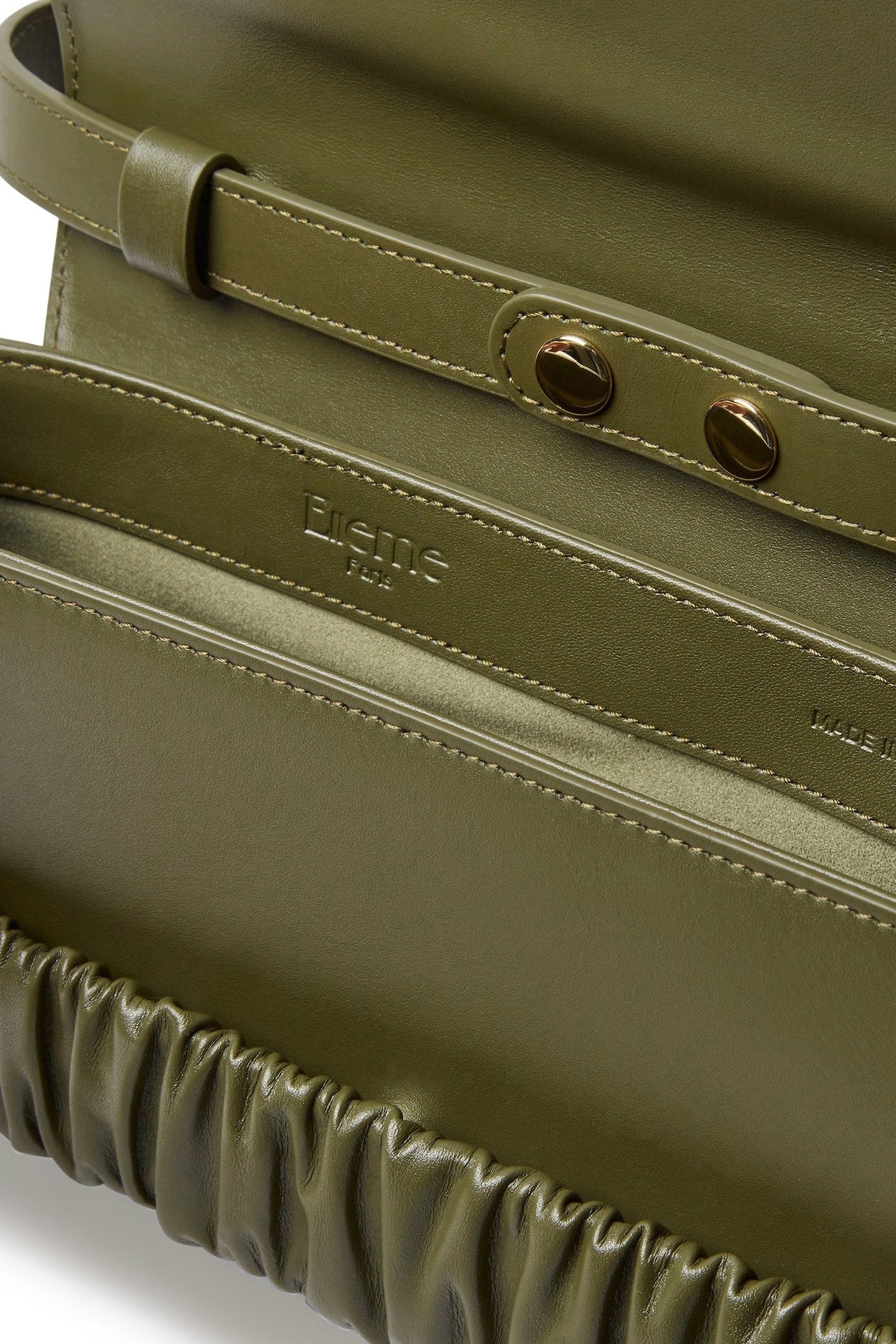 CHOUCHOU SHOULDER BAG LEATHER KHAKI 3