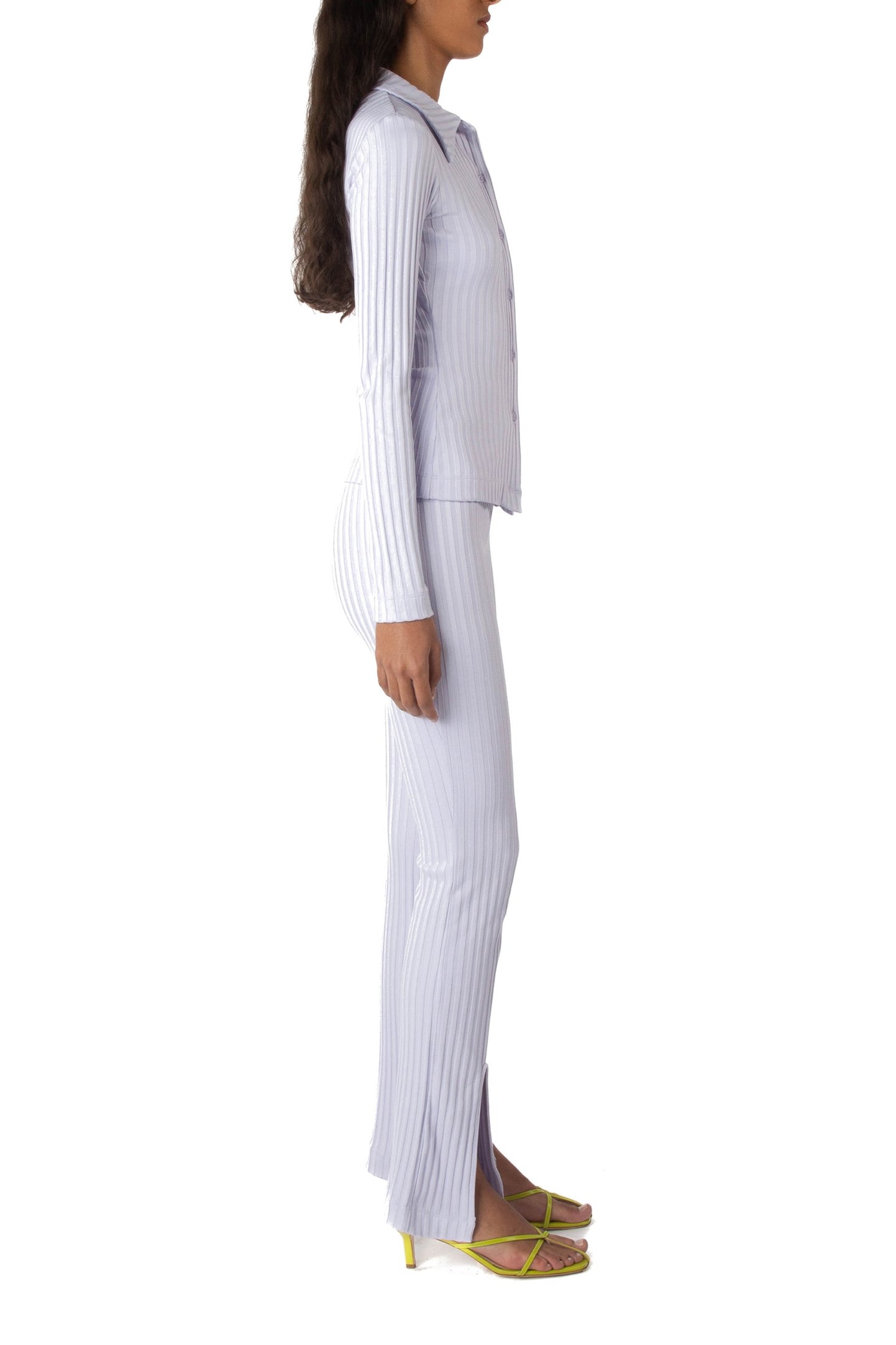 RIBBED CARDIGAN LILAC 4