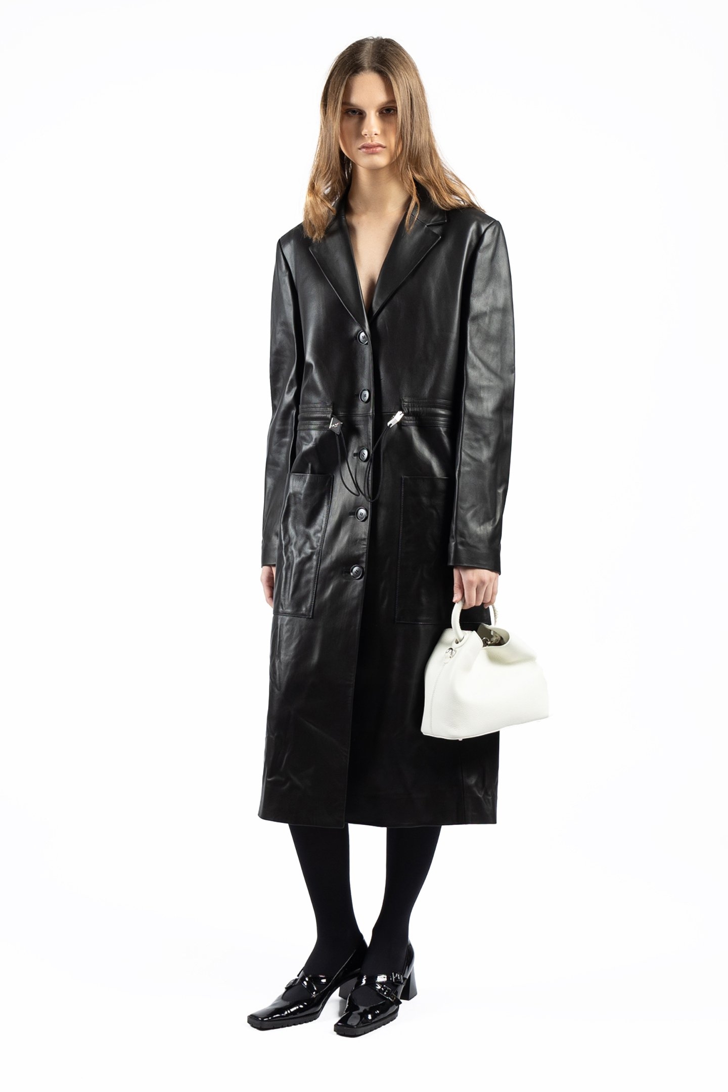 LONG LEATHER COAT BLACK 3