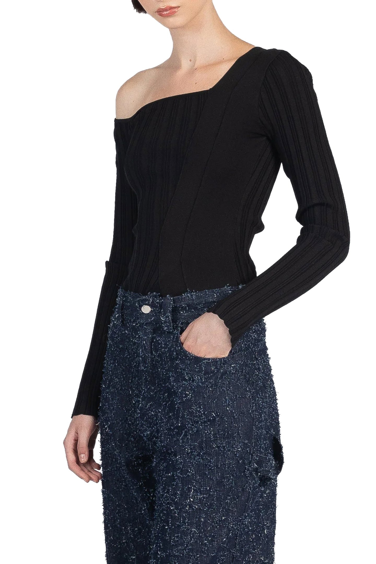 DENIM CARGO PANTS DARK BLUE 3