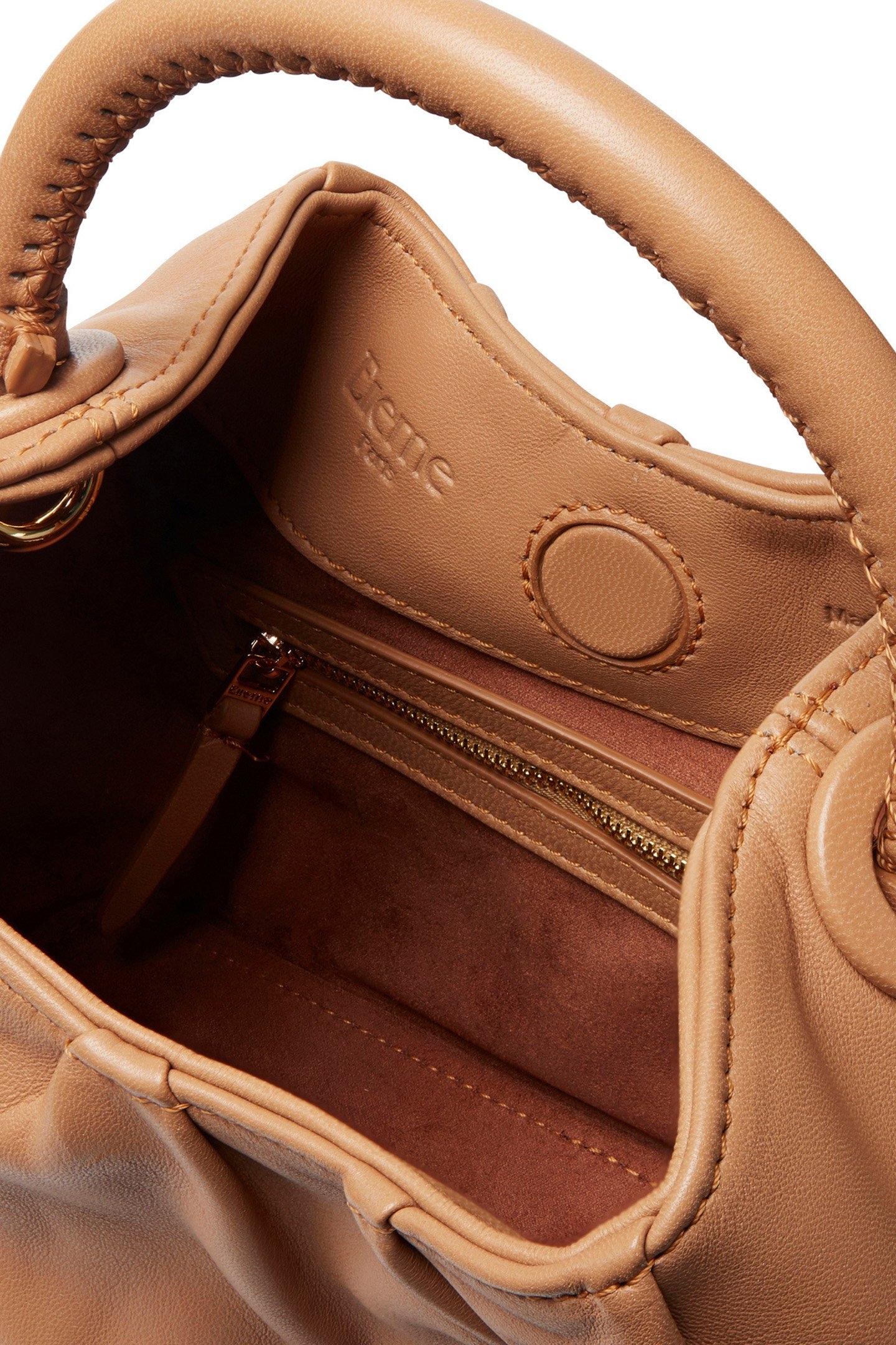 SMALL DUMPLING LEATHER CAMEL 4