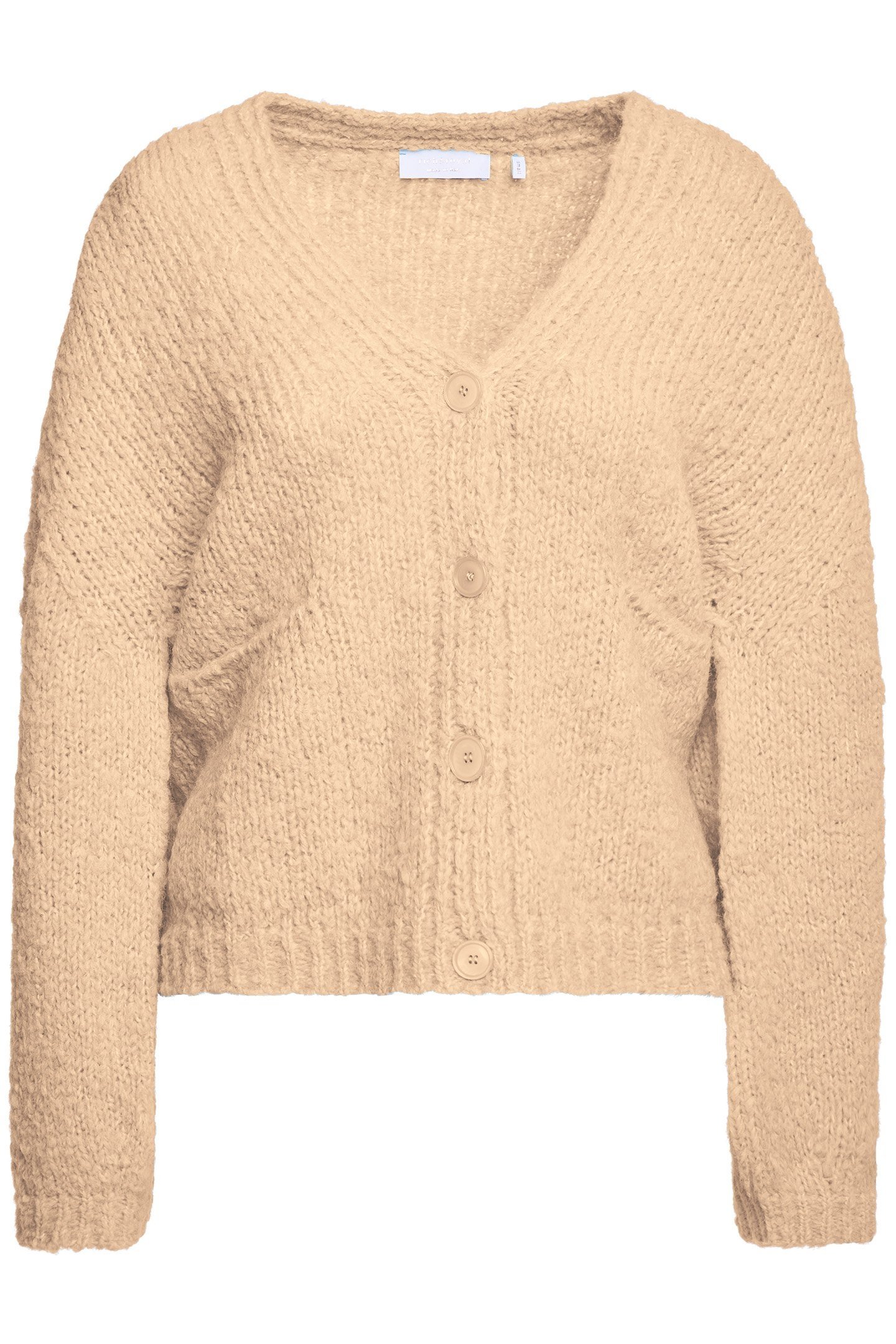 V-NECK CARDIGAN CAFFEE LATTE 3