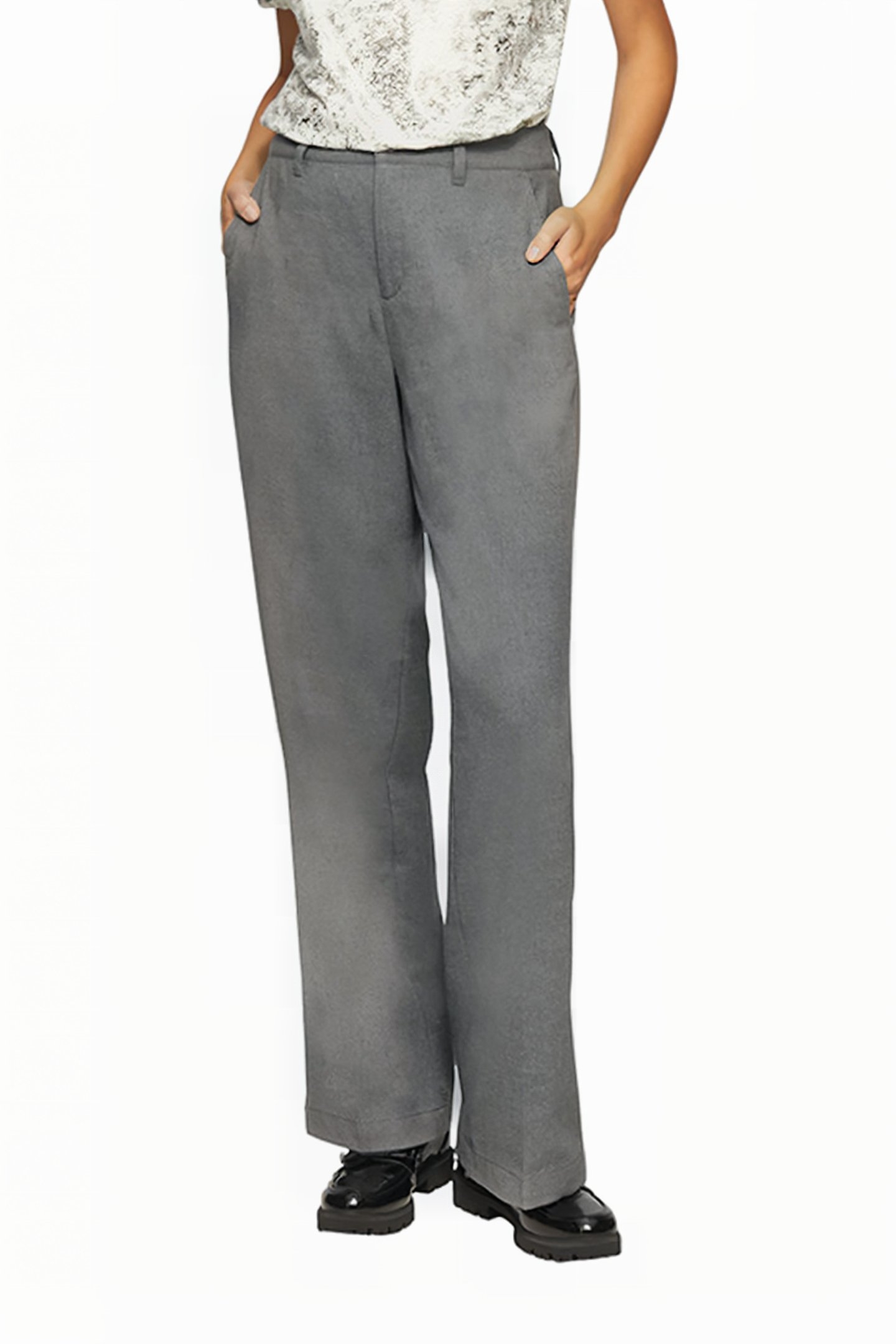 S.OLIVER PANT GREY/BLACK 1