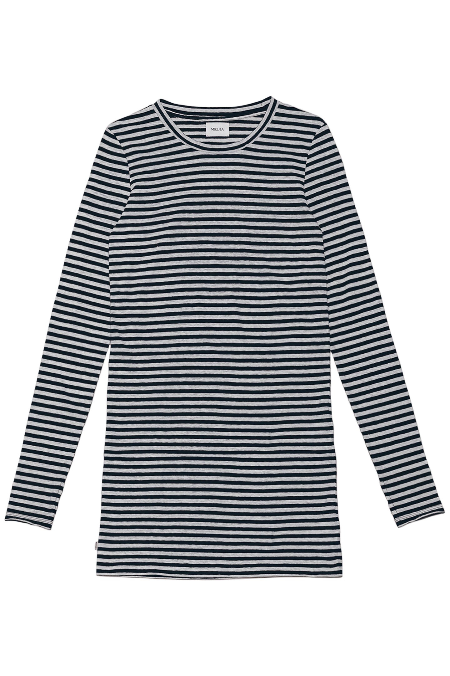 THE STRIPED SHORT LINEN LONGSLEEVE DRESS 2