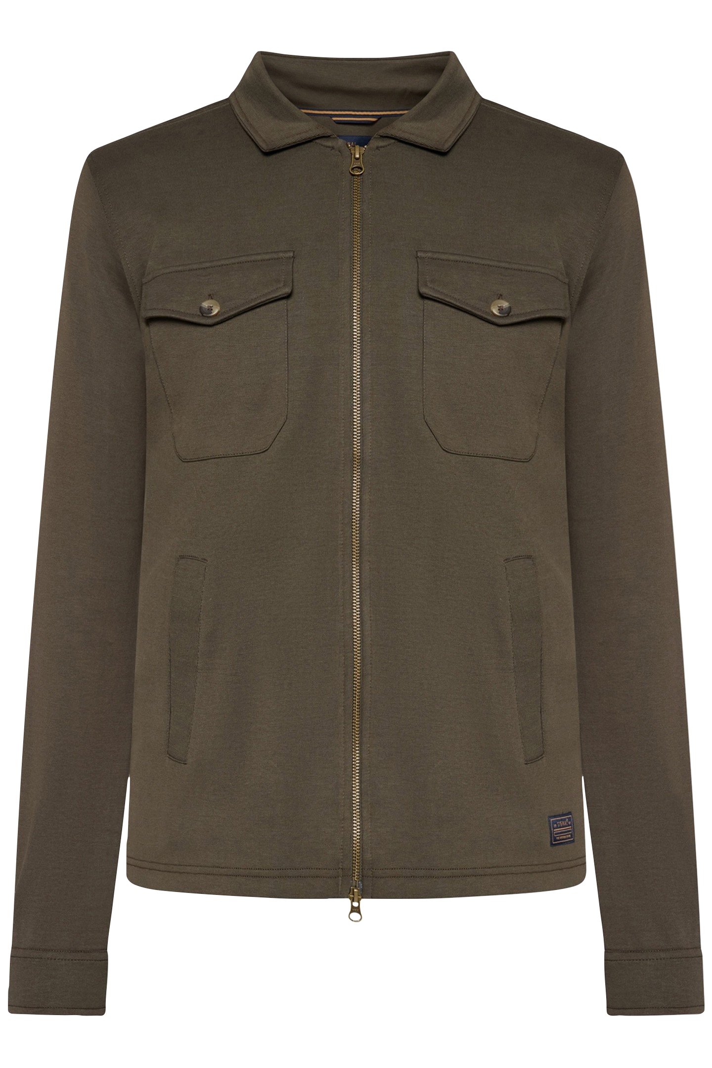 BERTLESI ZIP OVERSHIRT GREEN WOOD 4
