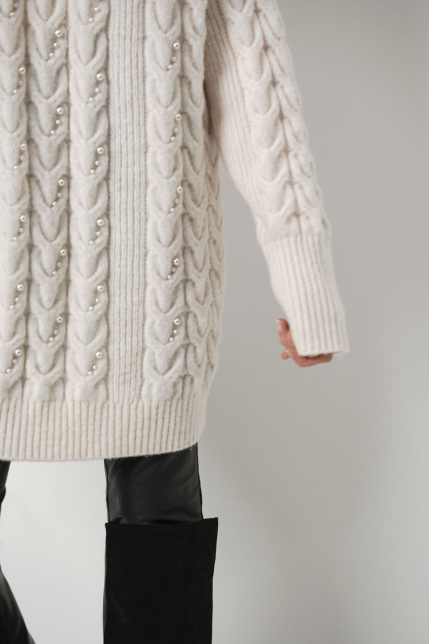 CROFT PEARL SWEATER BUTTER CREAM 5