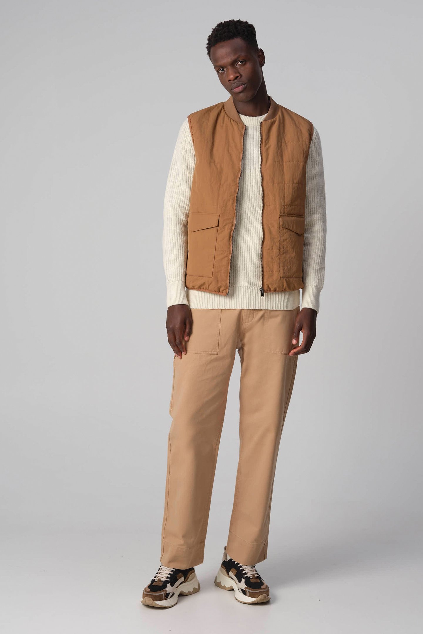 J.C. RAGS RAFE BODYWARMER TOASTED COCONUT 2