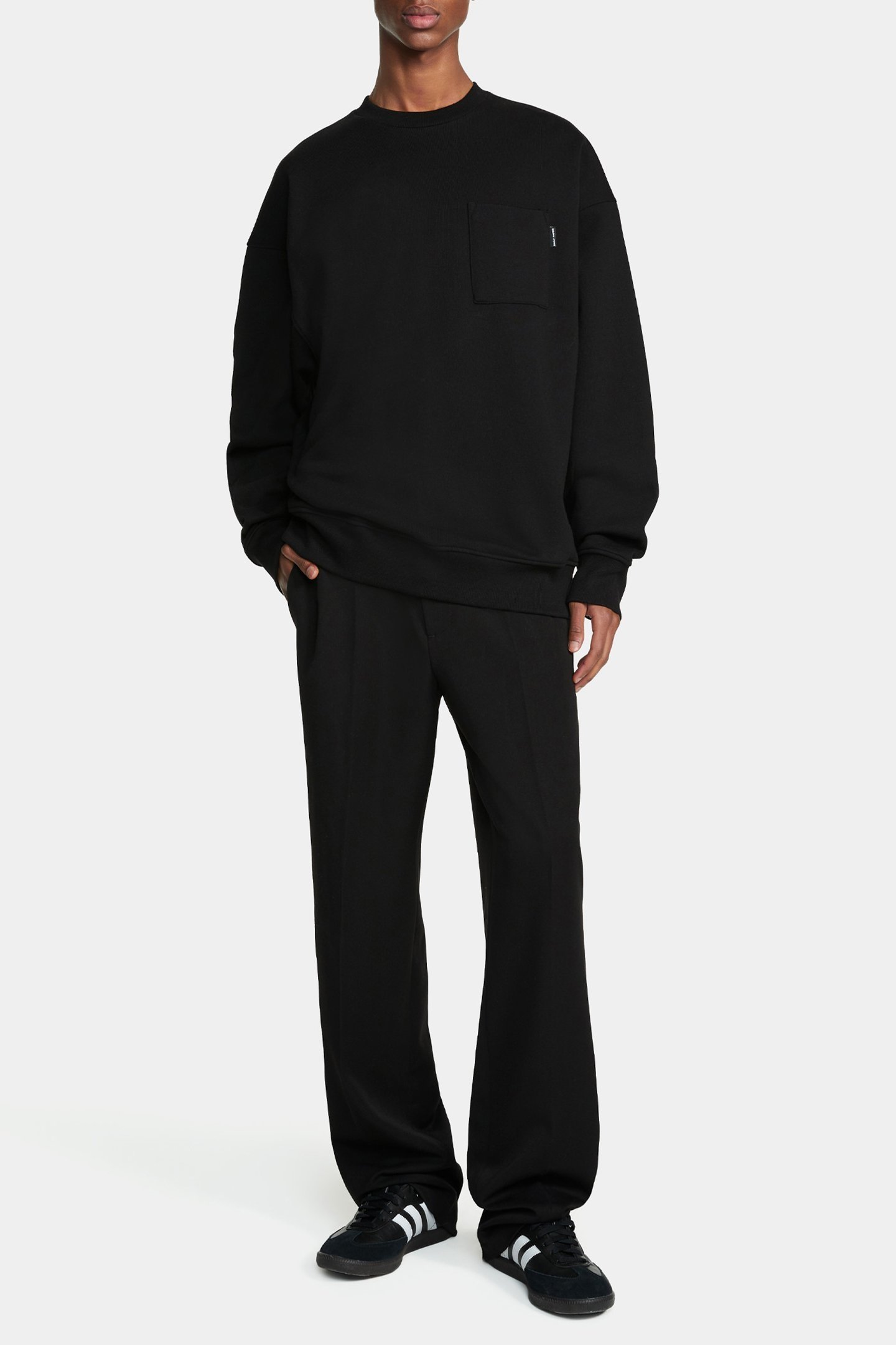 POCKET RELAXED SWEATER (ENJATA SWEA UNISEX BLACK 1