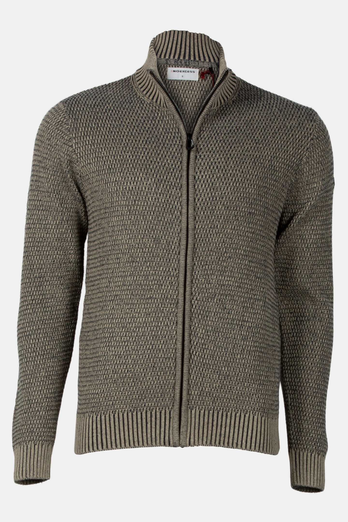 CARDIGAN 2 COLOURED MELANGE STONE 3