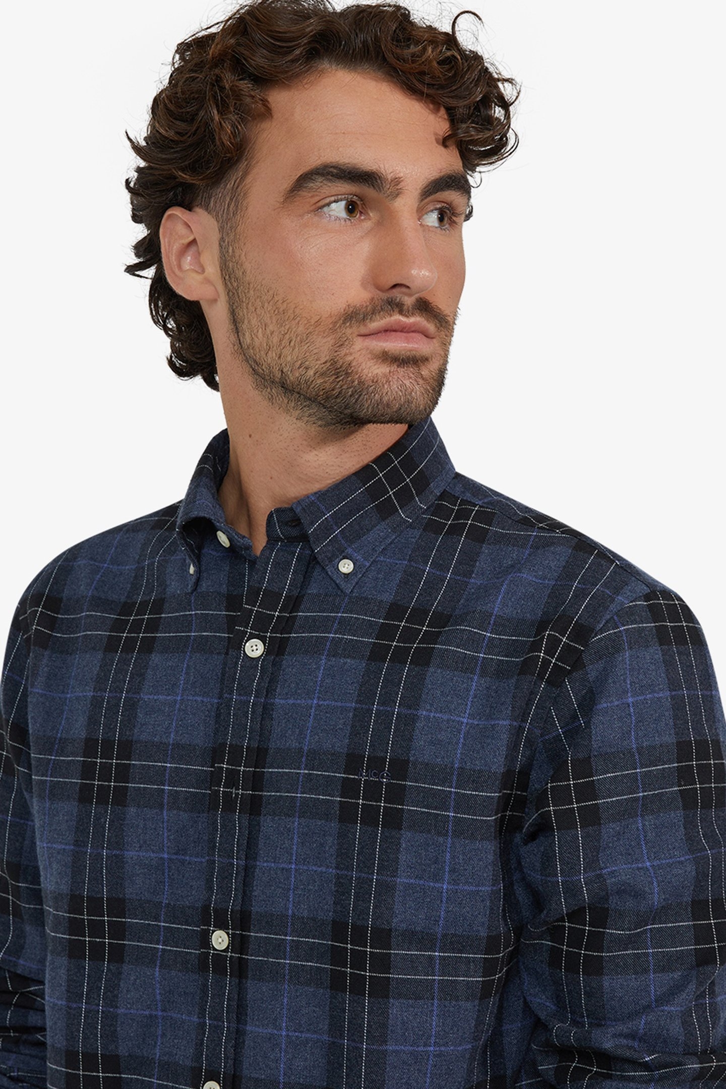FLANNEL CHECK SHIRT NAVY 4