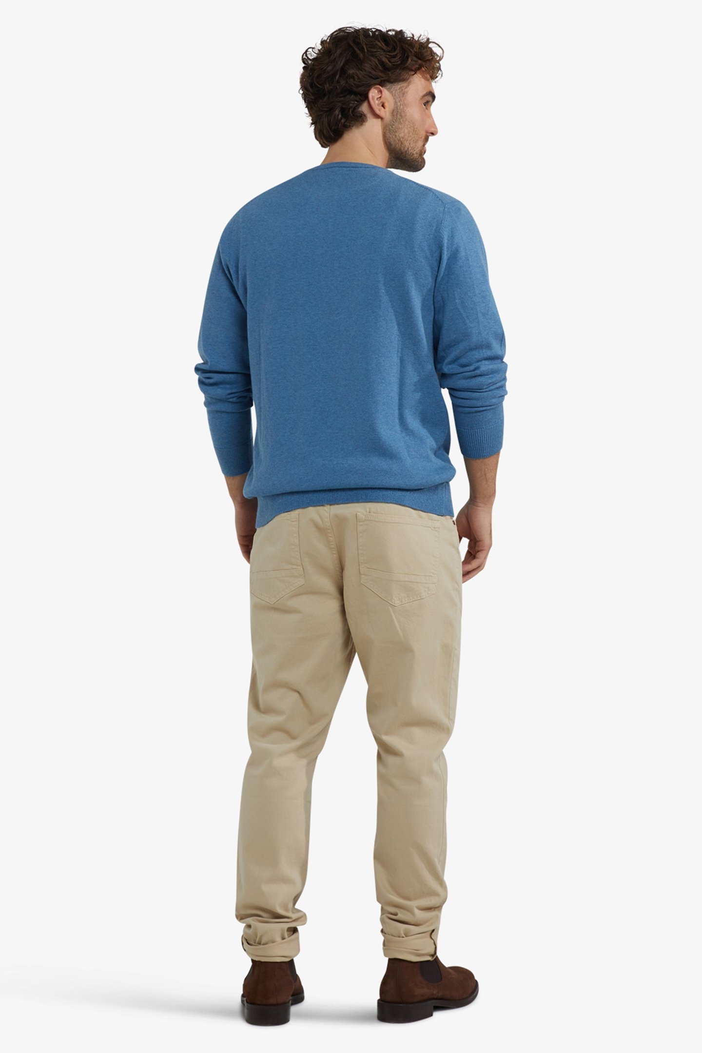 C-NECK SWEATER WORKER BLUE 3