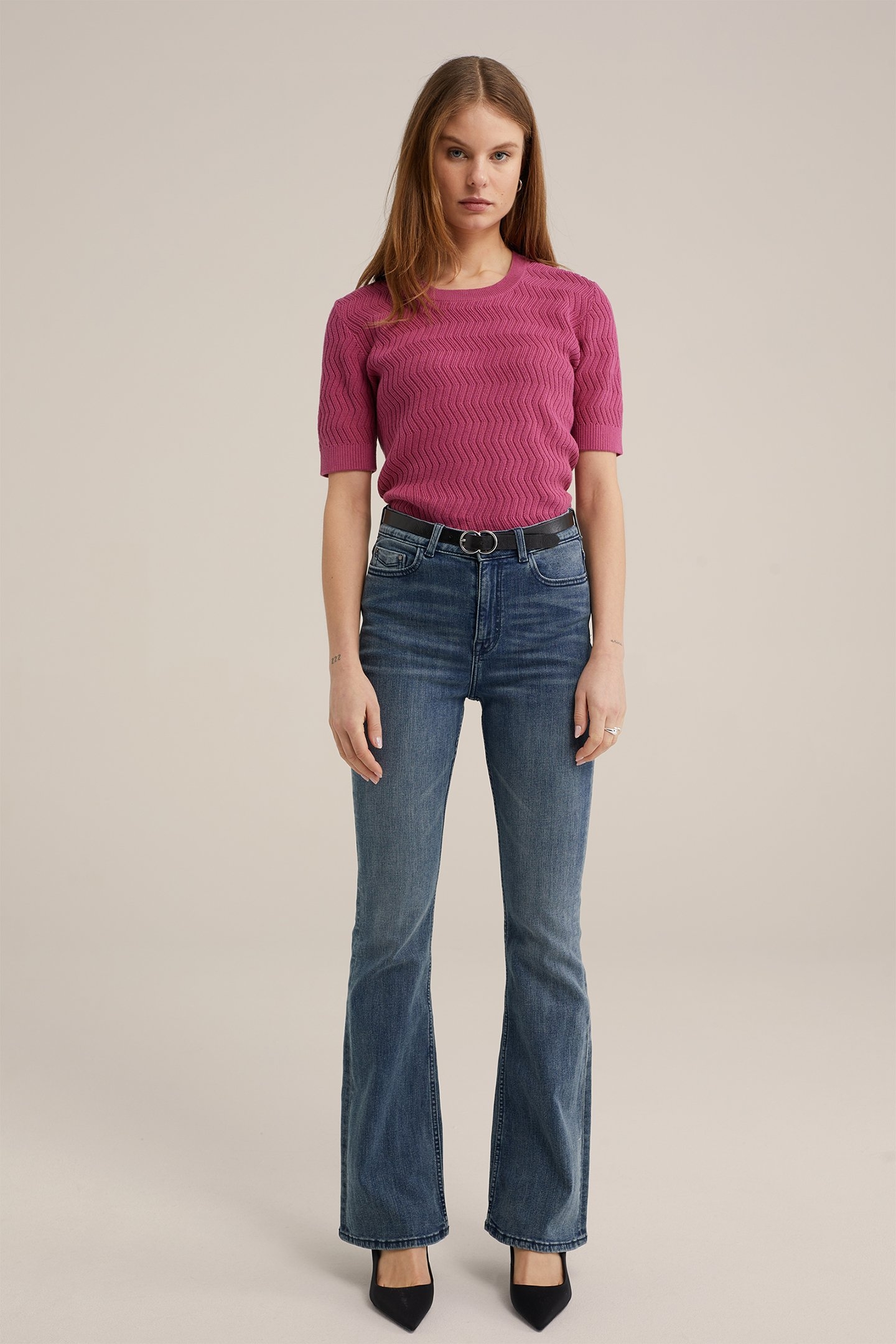 GEBREIDE TRUI OLD ROSE 3