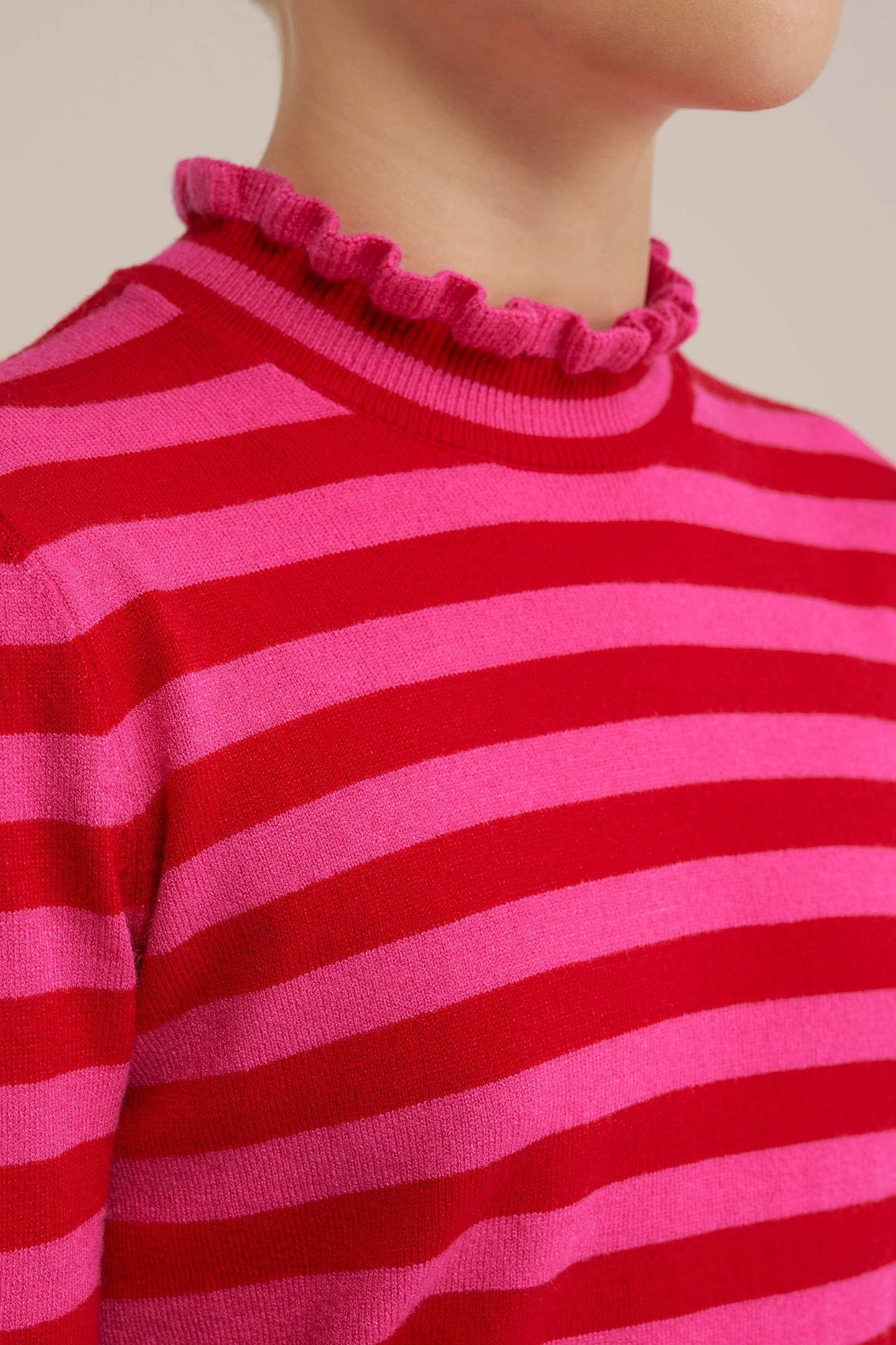 GEBREIDE TRUI BRIGHT PINK 5