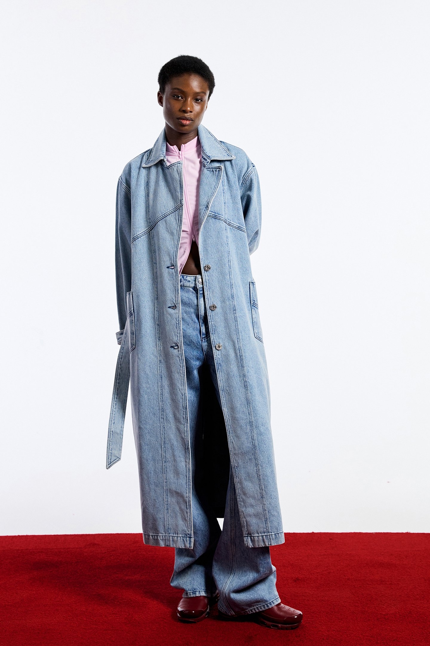 CAZ DENIM TRENCHCOAT BLUE 1