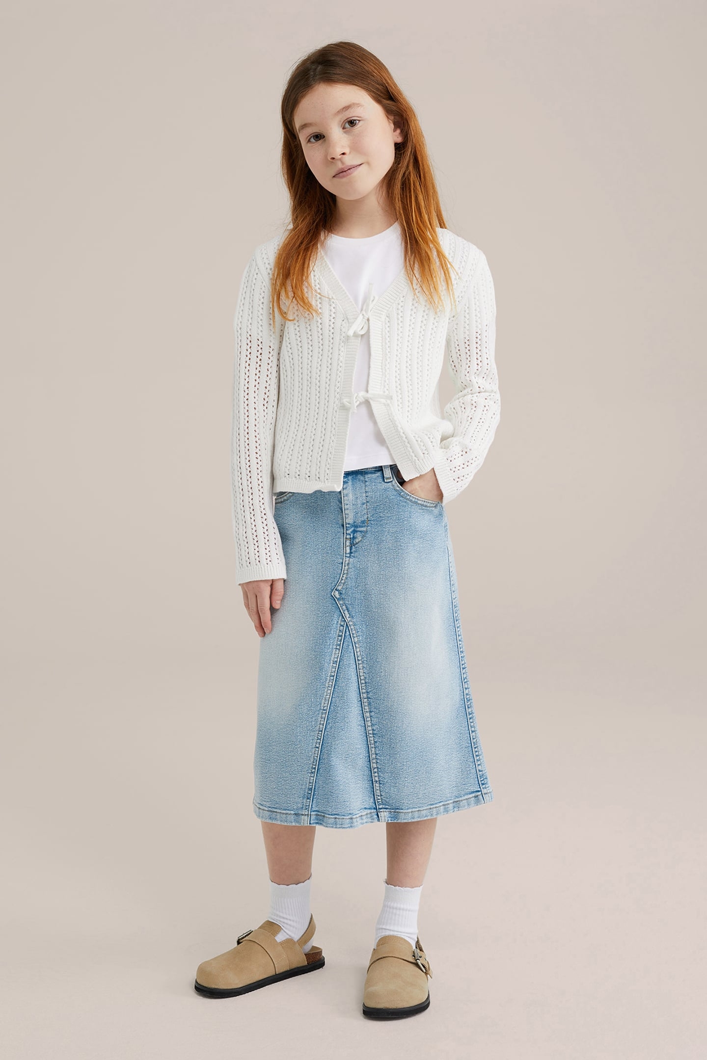 SKIRT MEDIUM LENGTH LIGHT BLUE 5