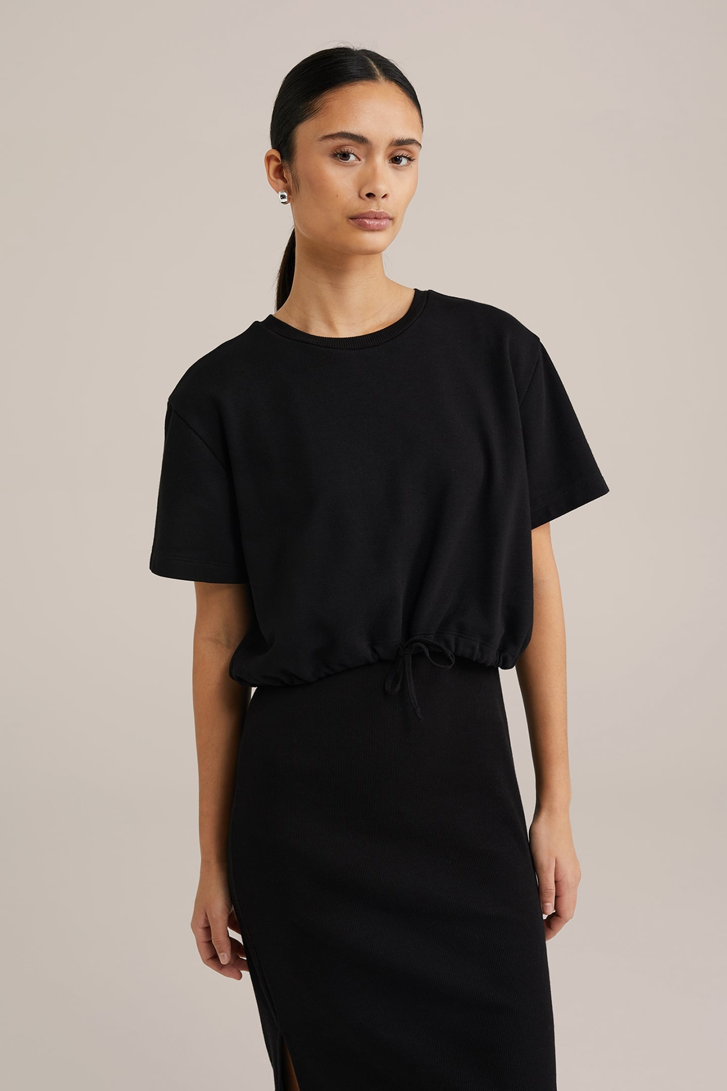 DRESS MID LENGTH BLACK 4