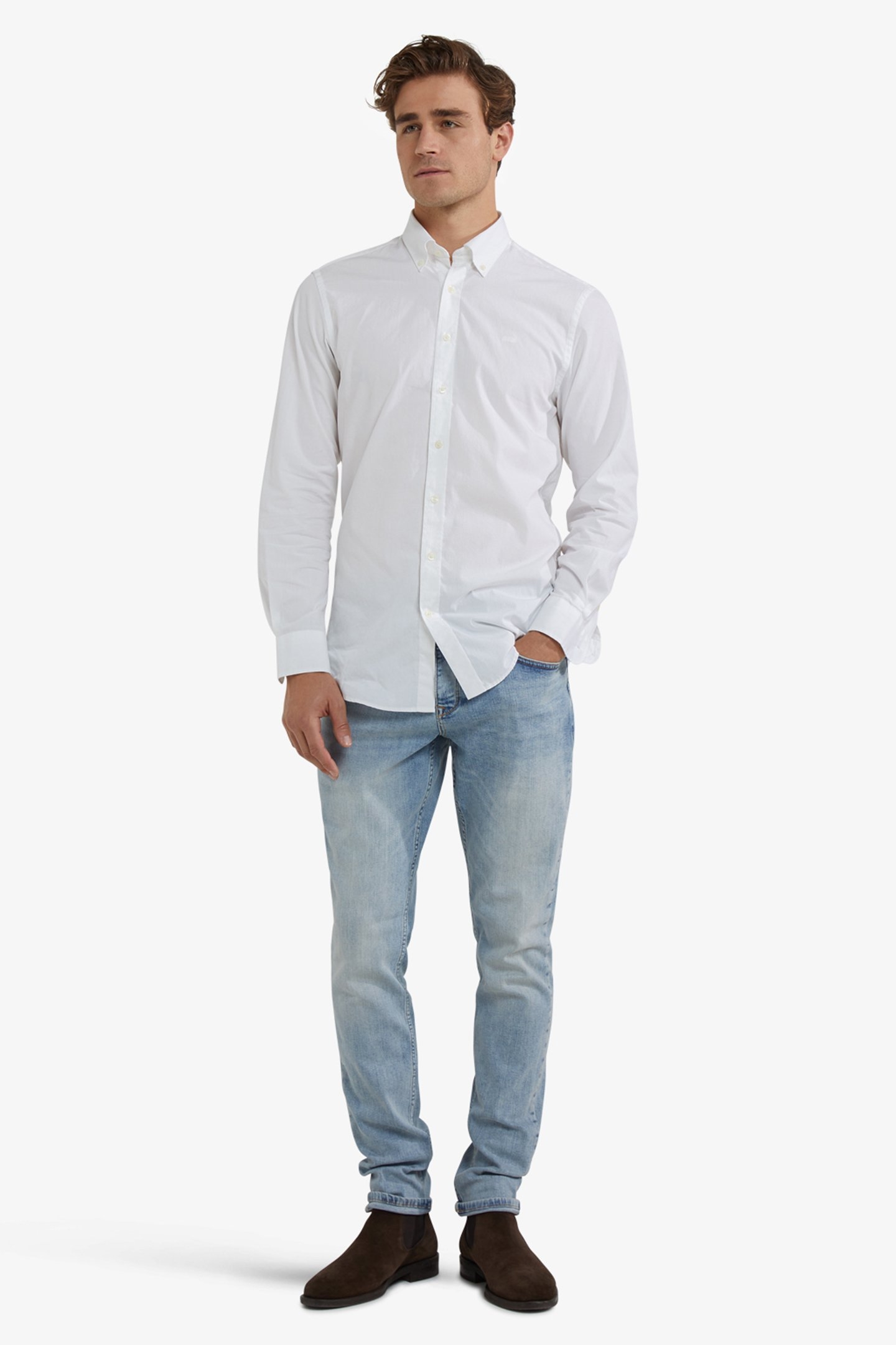 STRETCH POPLIN SHIRT WHITE 2