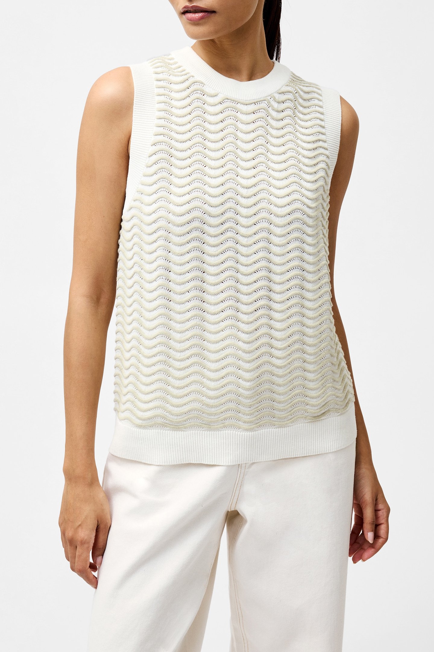 LONDON SLVLSS JUMPER CREAM/PISTACHIO 1