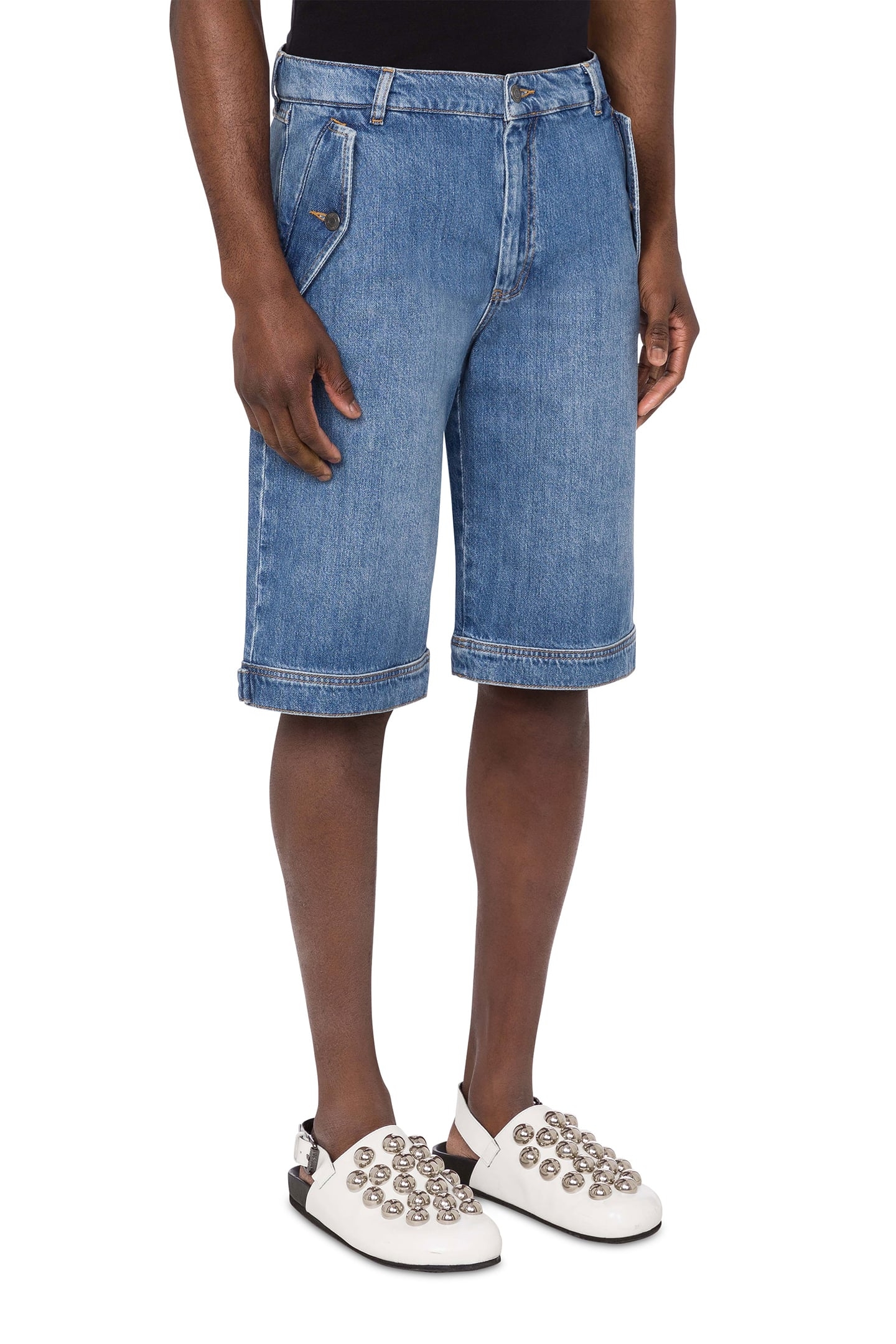 BERMUDA SHORTS IN BLUE COTTON DENIM BLUE 1