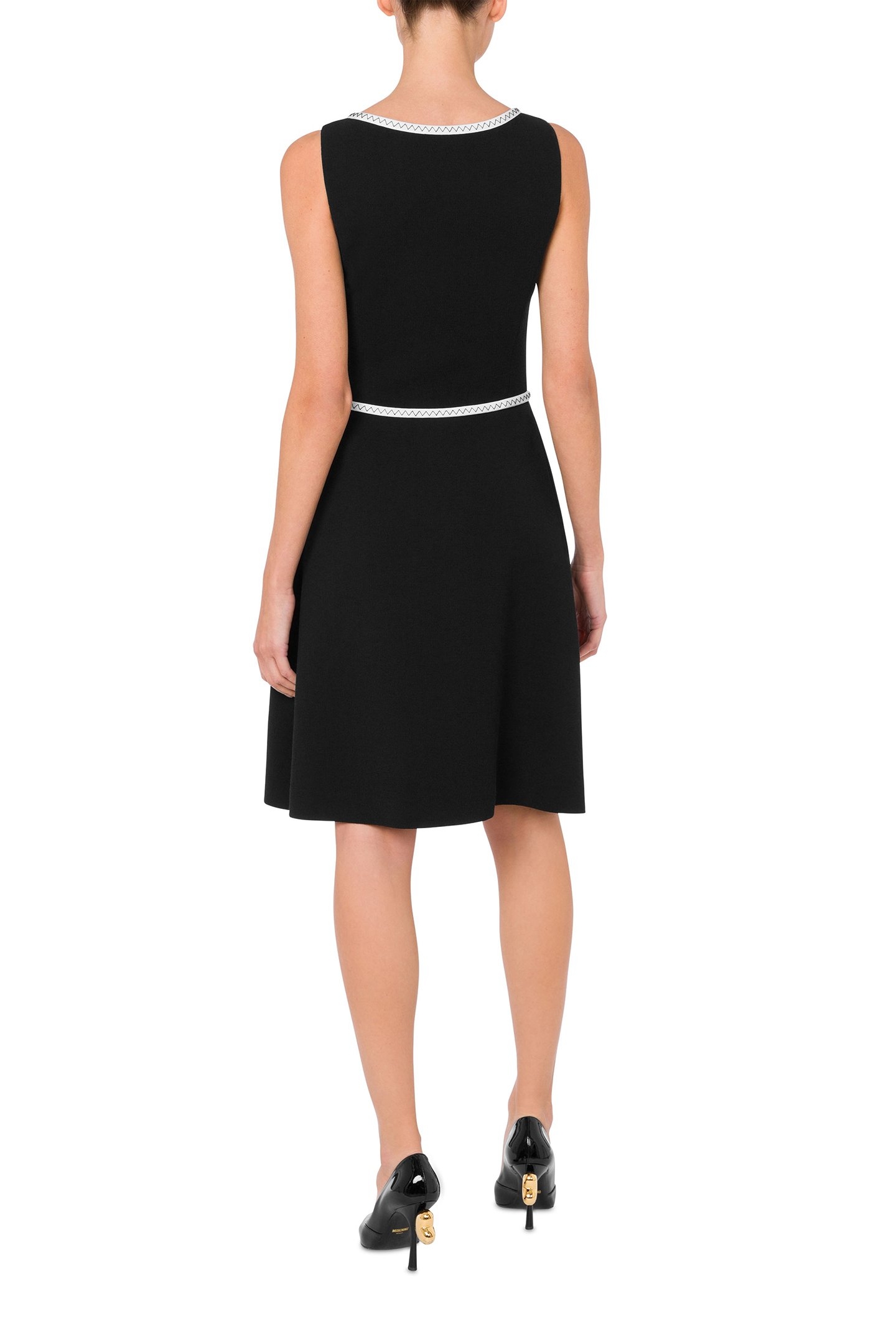 GOLD HEART BUTTONS DRESS BLACK 2