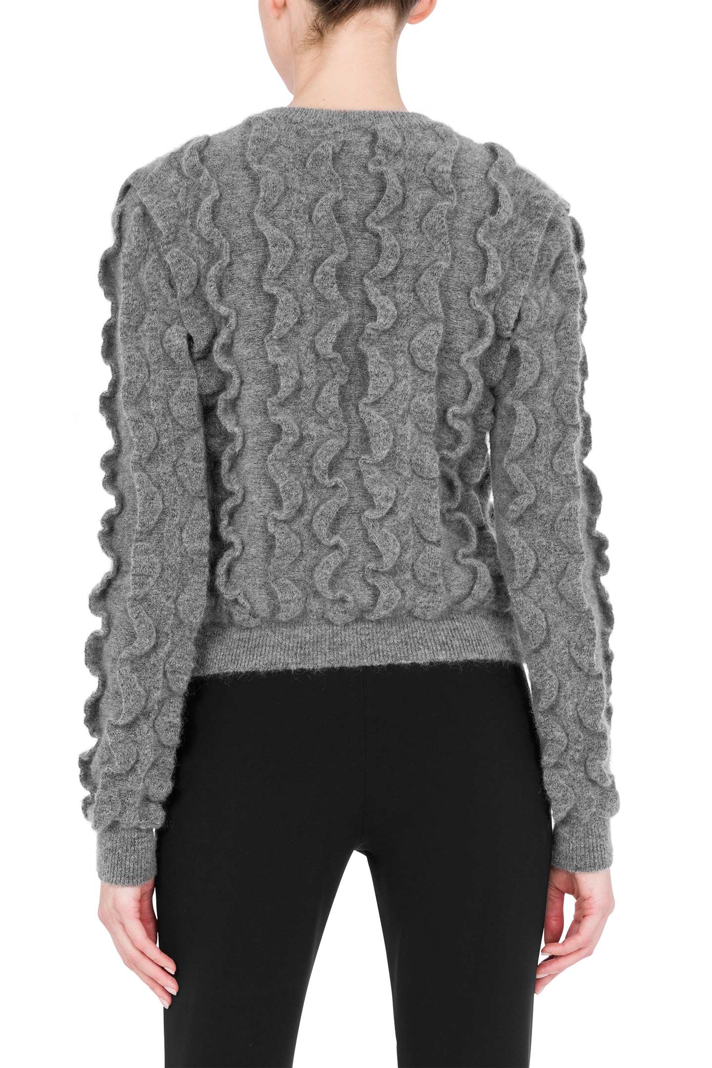 PULLOVER IN MOHAIR STRETCH GOLDEN M GREY 2