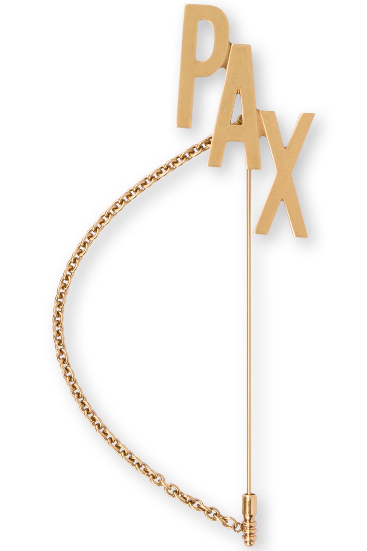 MAXI BROOCH WITH PAX CHAIN GOLD 1